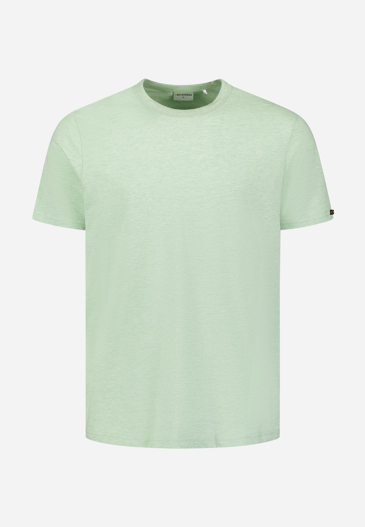 Melange-T-Shirt mit Rundhalsausschnitt. | Green