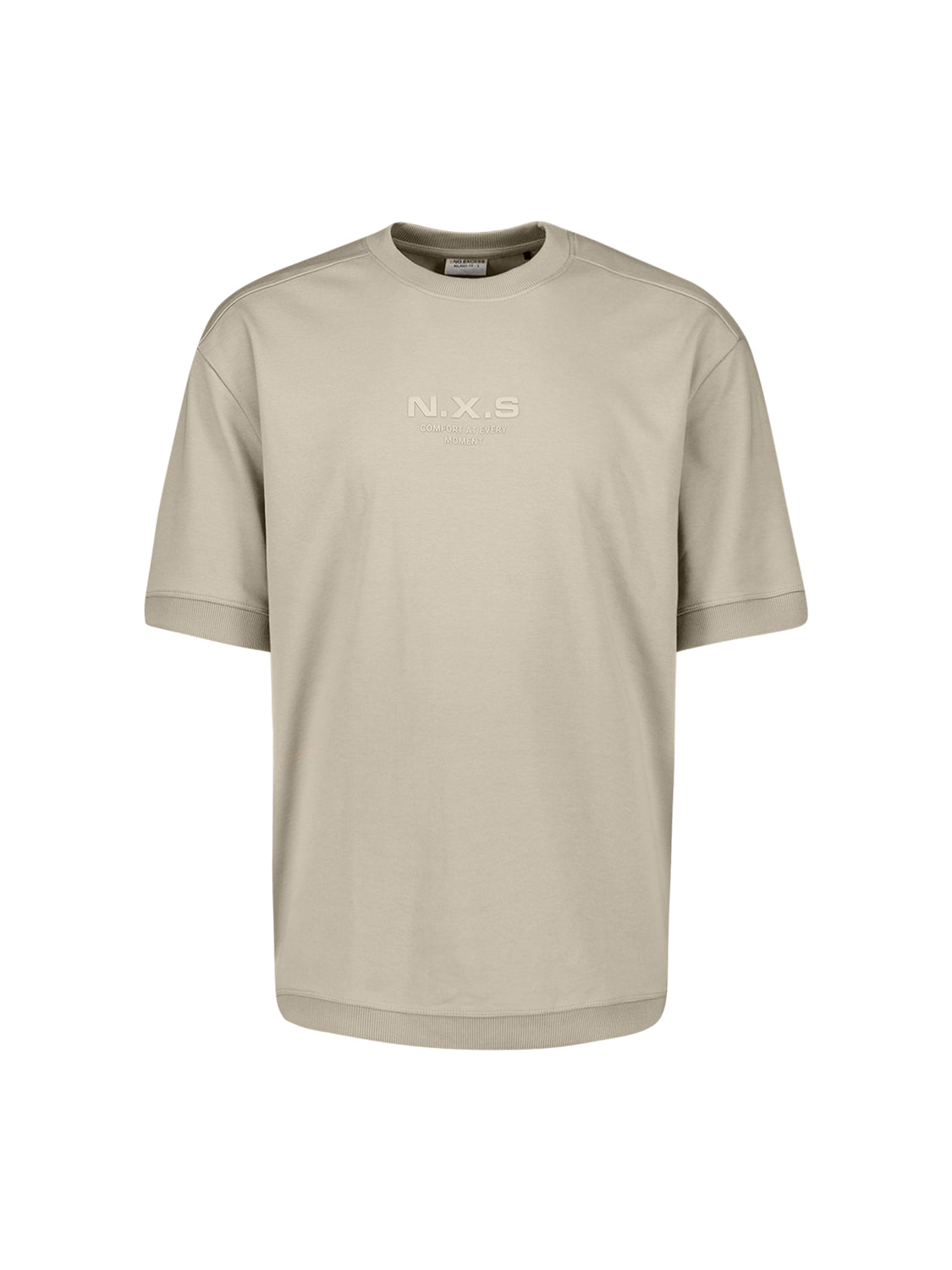 Interlock sweat T-shirt | Taupe