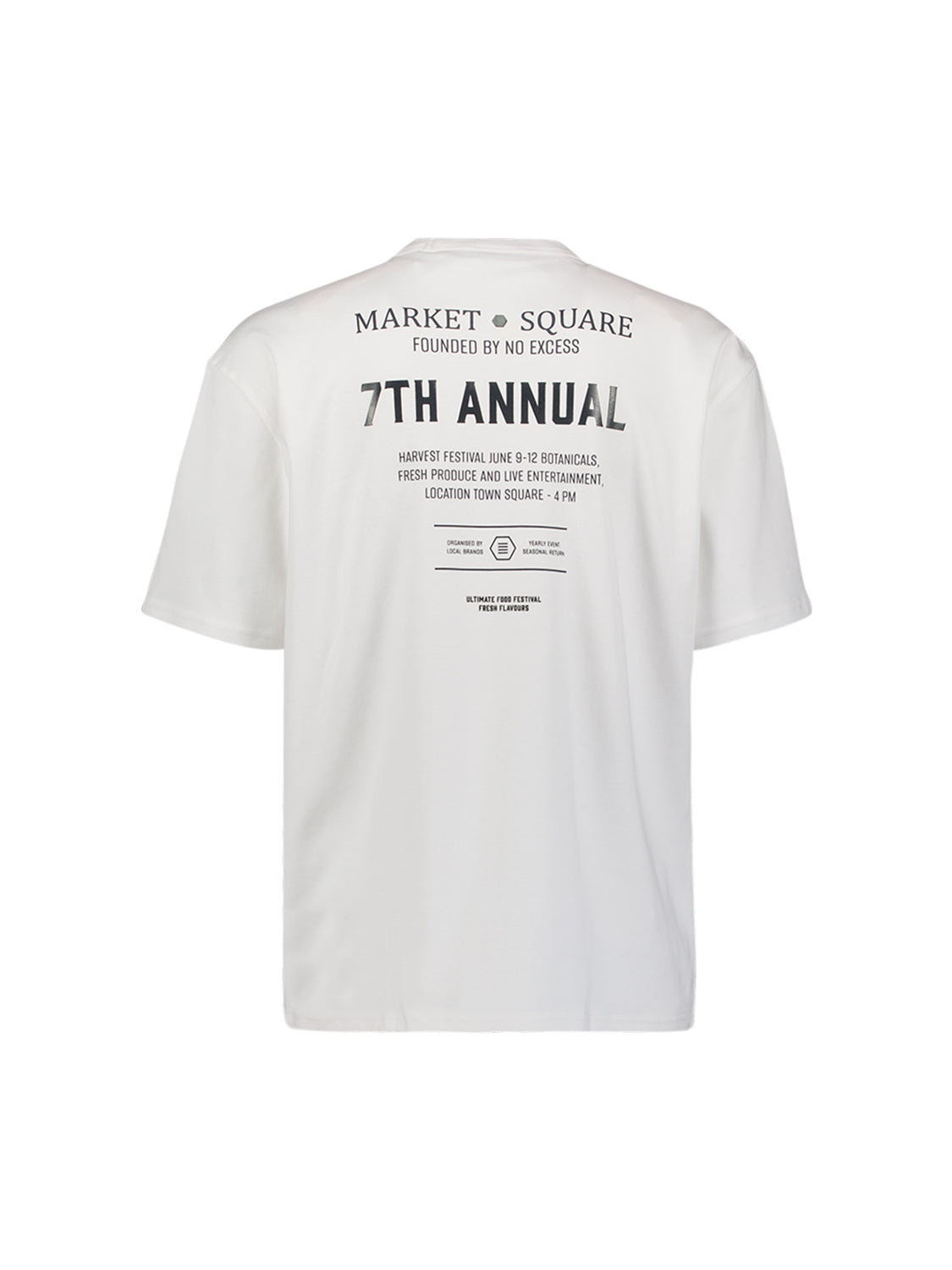 Interlock T-shirt with back print | White
