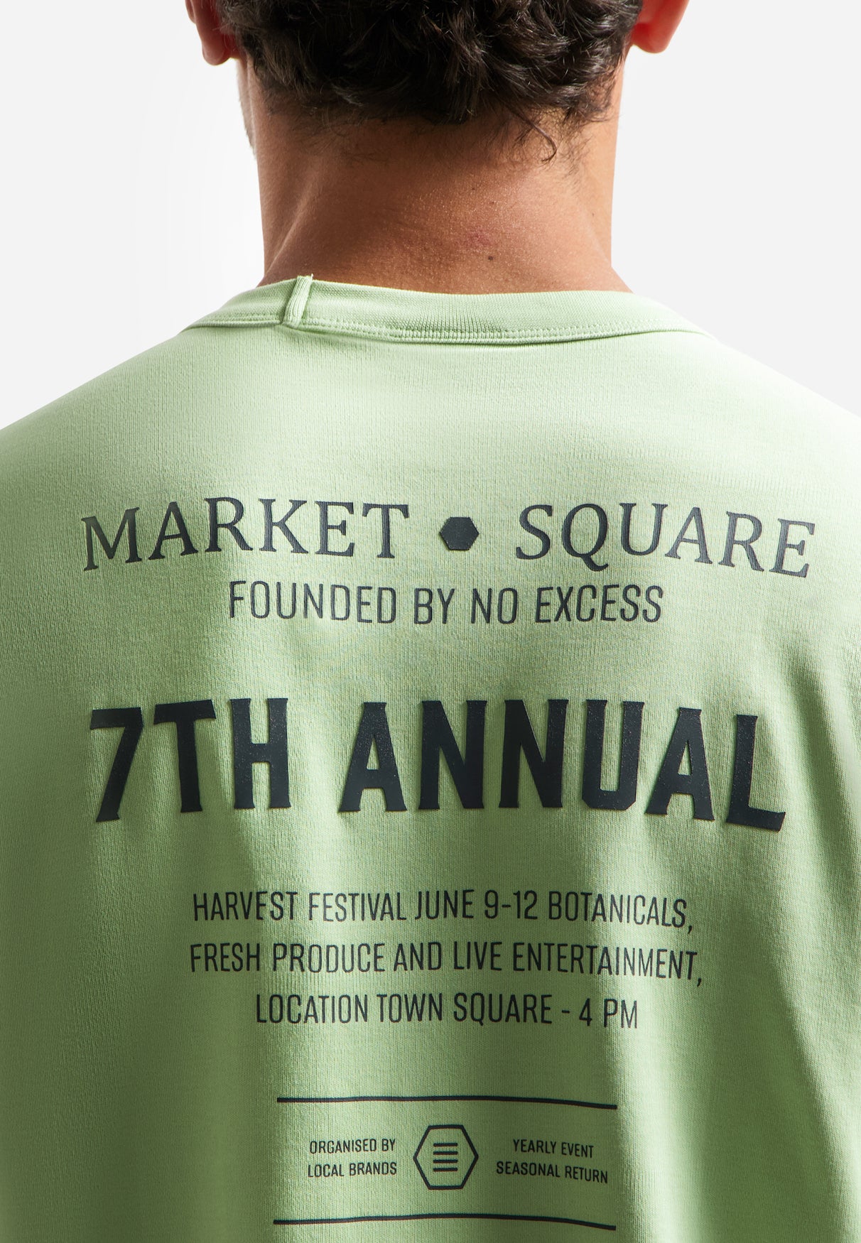 Interlock T-shirt with back print | Green