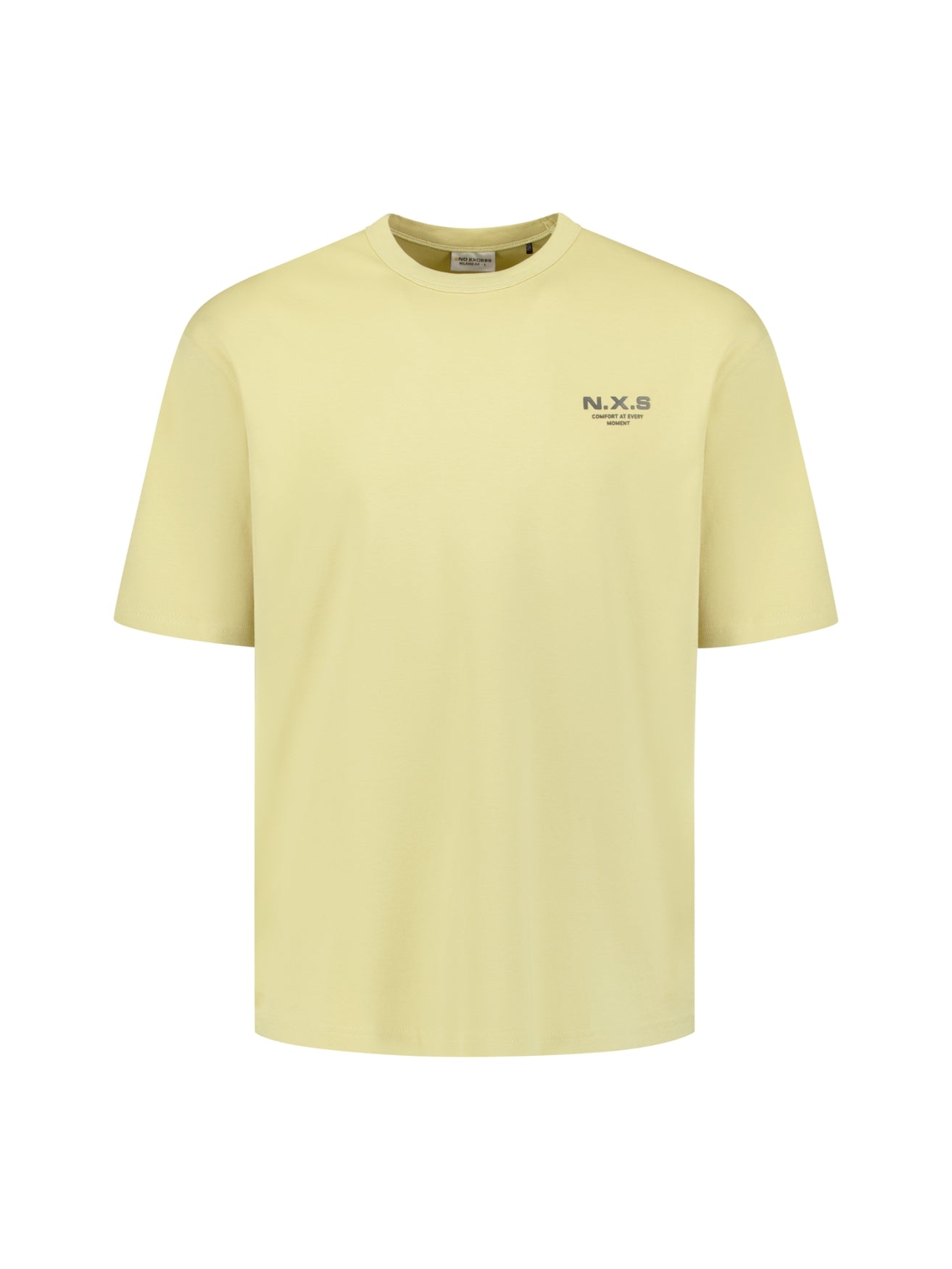 Interlock T-shirt with back print | Yellow