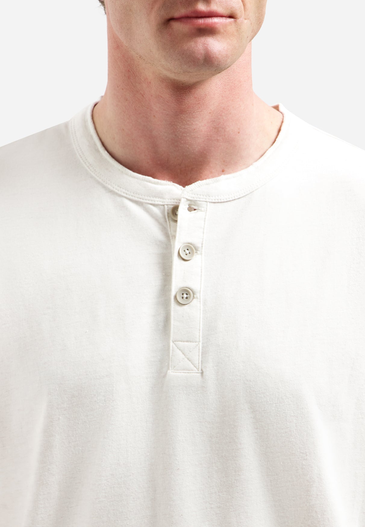 Melange T-shirt with button closure | Kit Melange