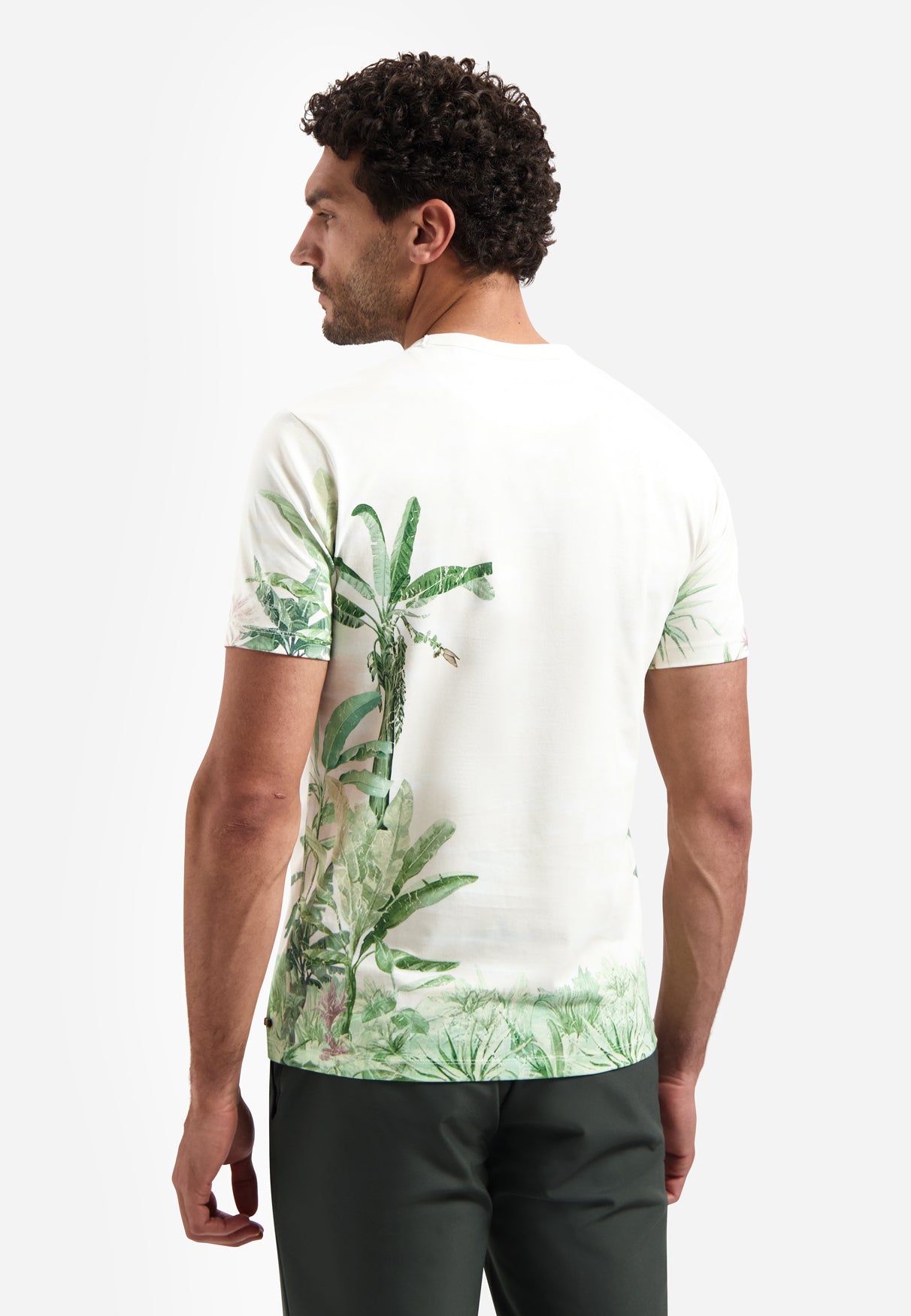 T-Shirt mit botanischem Print | Green