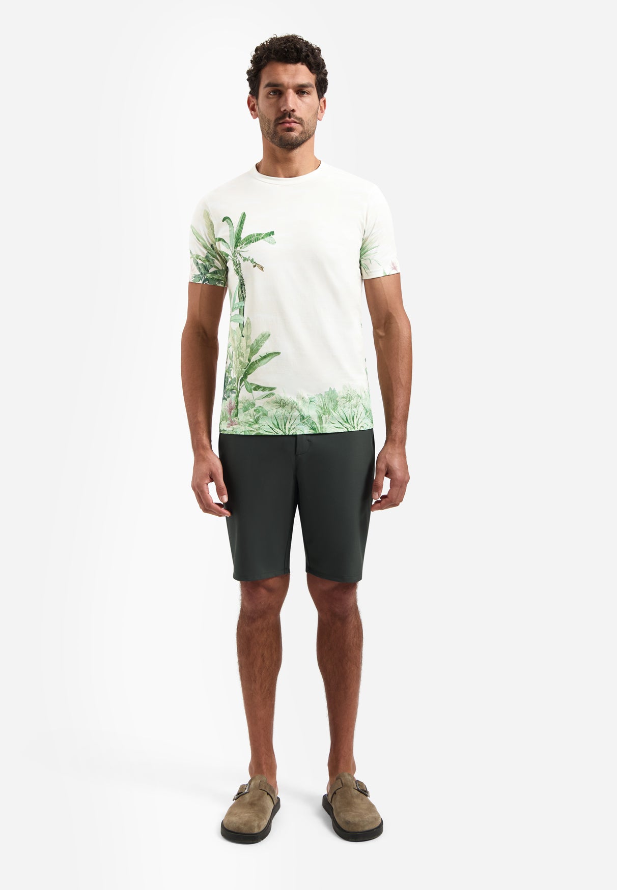 T-Shirt mit botanischem Print | Green