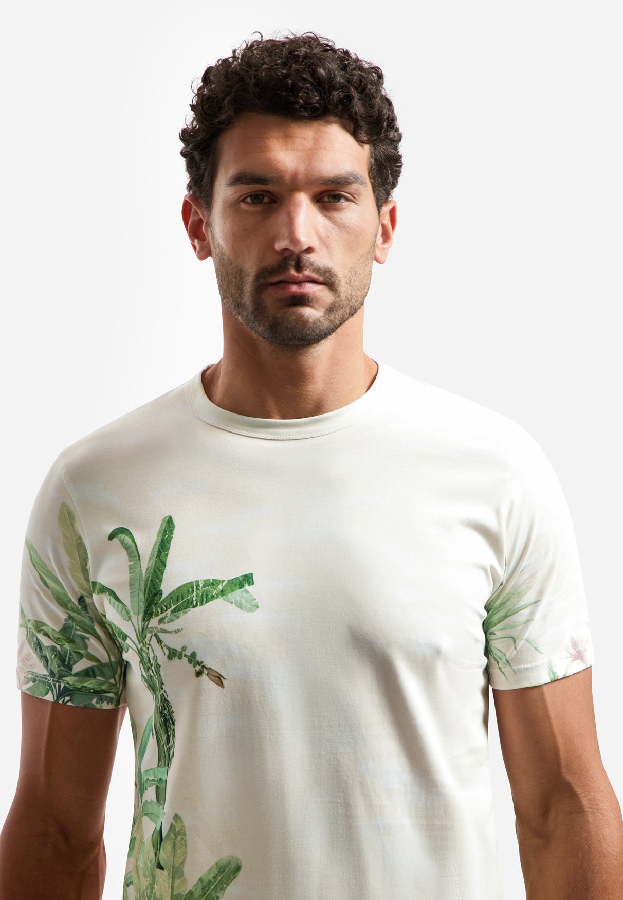 T-Shirt mit botanischem Print | Green