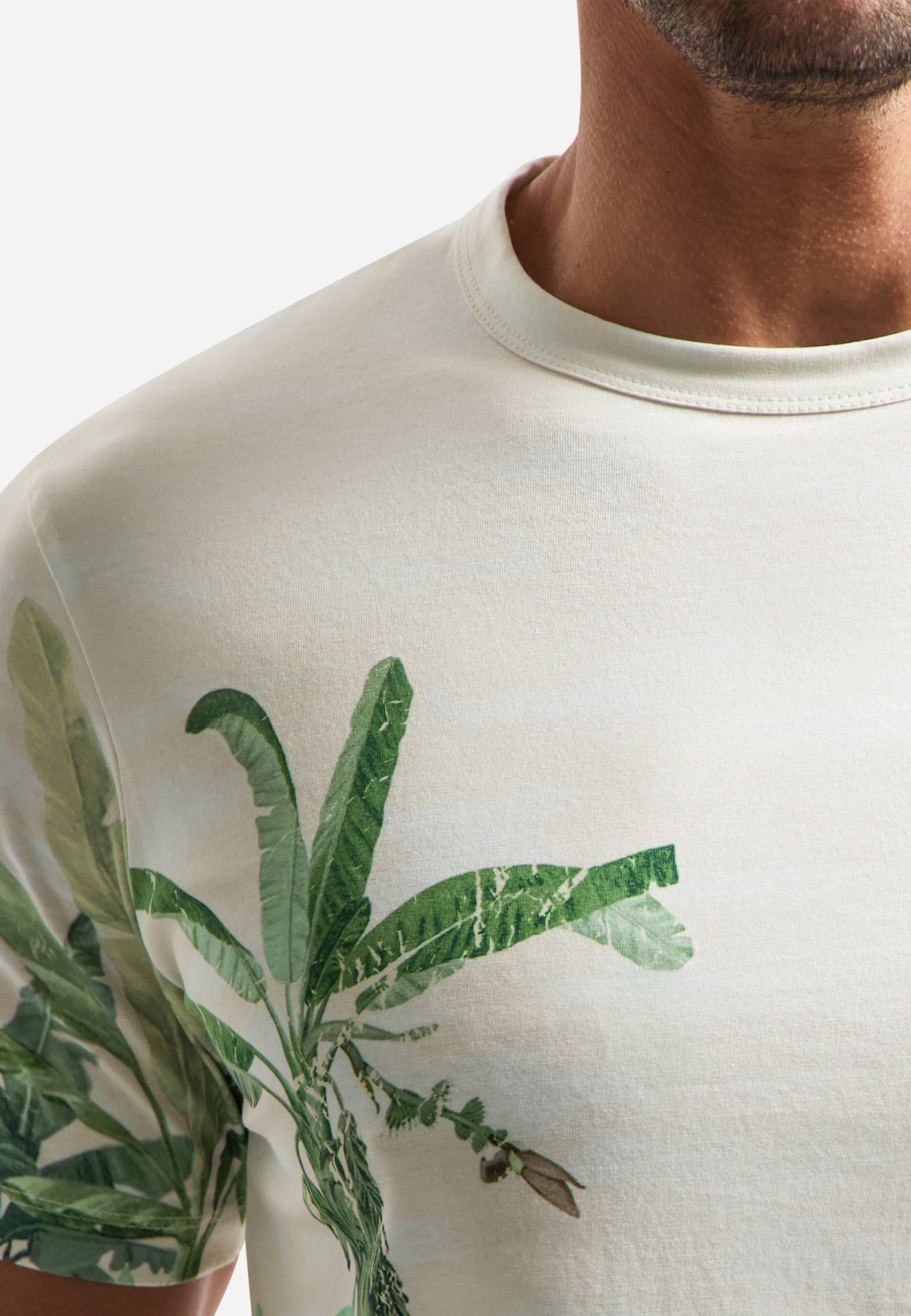 T-Shirt mit botanischem Print | Green