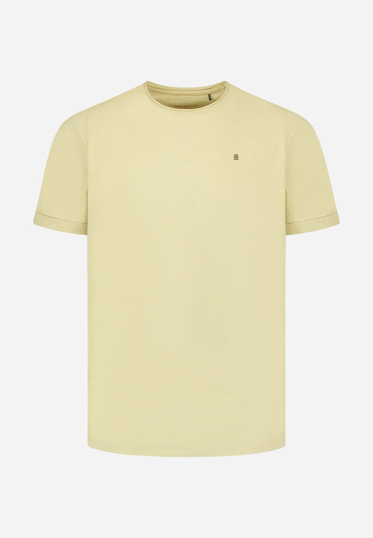 Slub-T-Shirt mit Rundhalsausschnitt | Yellow
