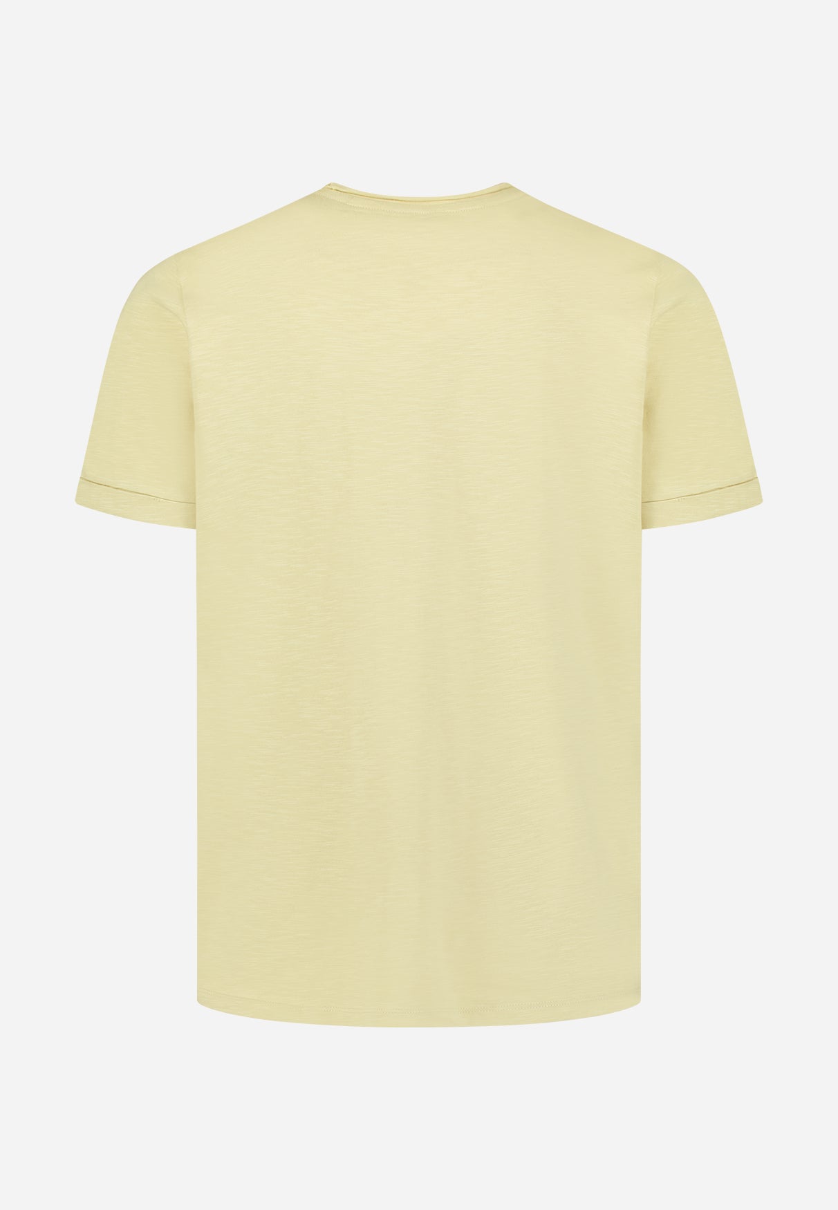 Slub-T-Shirt mit Rundhalsausschnitt | Yellow