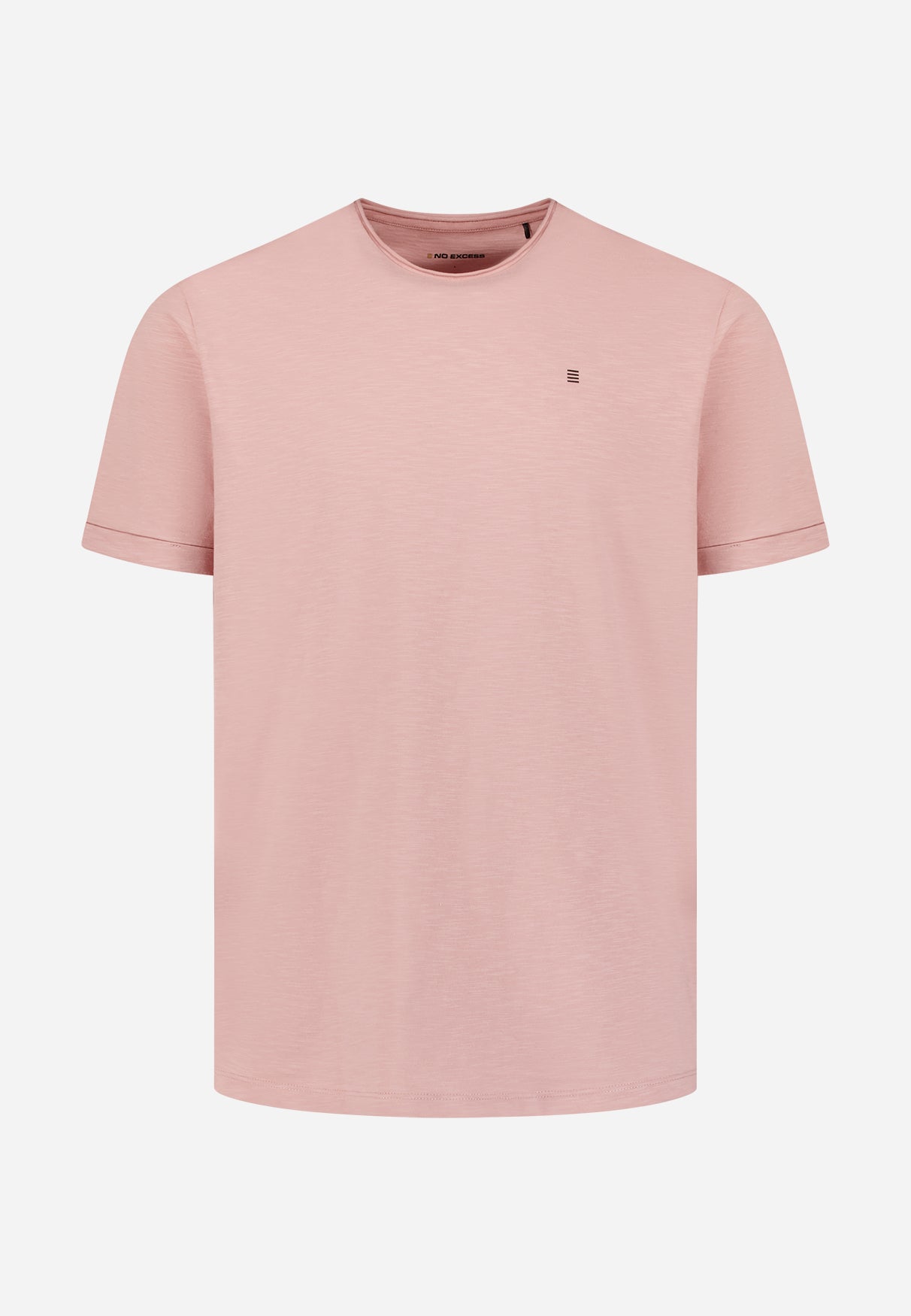Slub-T-Shirt mit Rundhalsausschnitt | Light Mauve