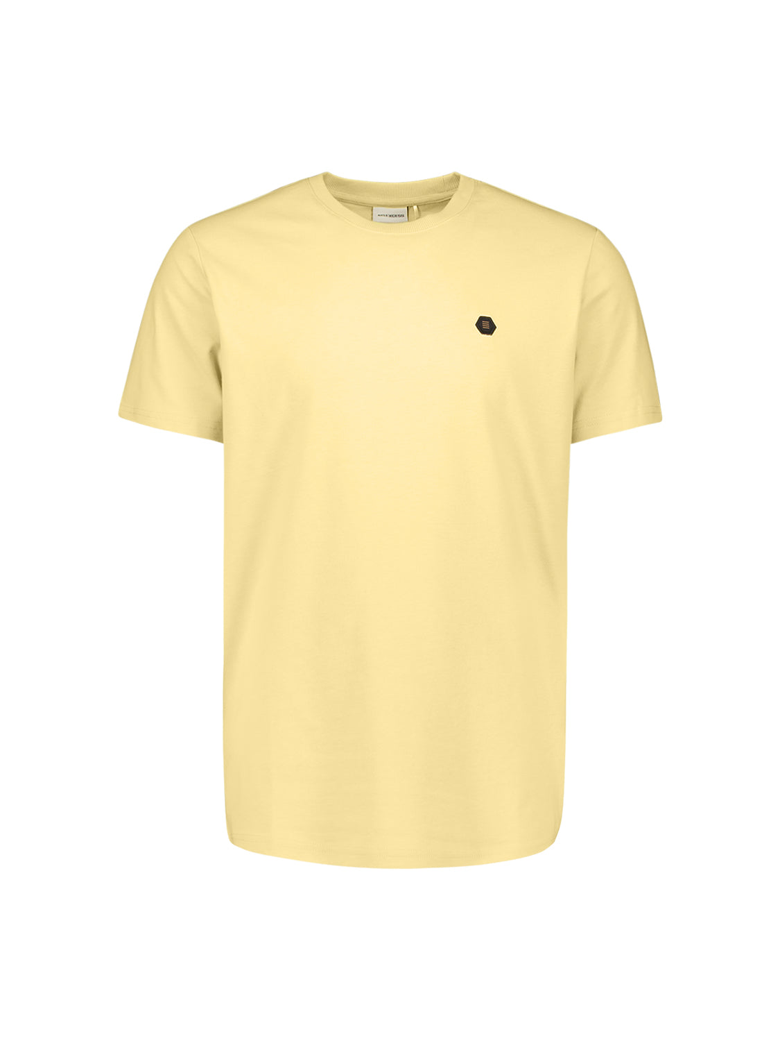 Peached T-shirt with round neck | Yellow