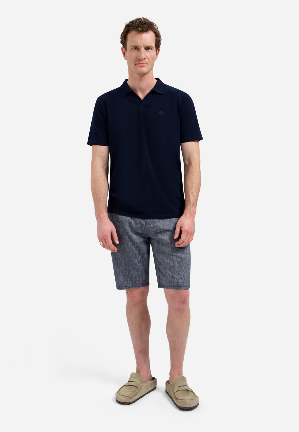 Polo shirt with V-neck | Night