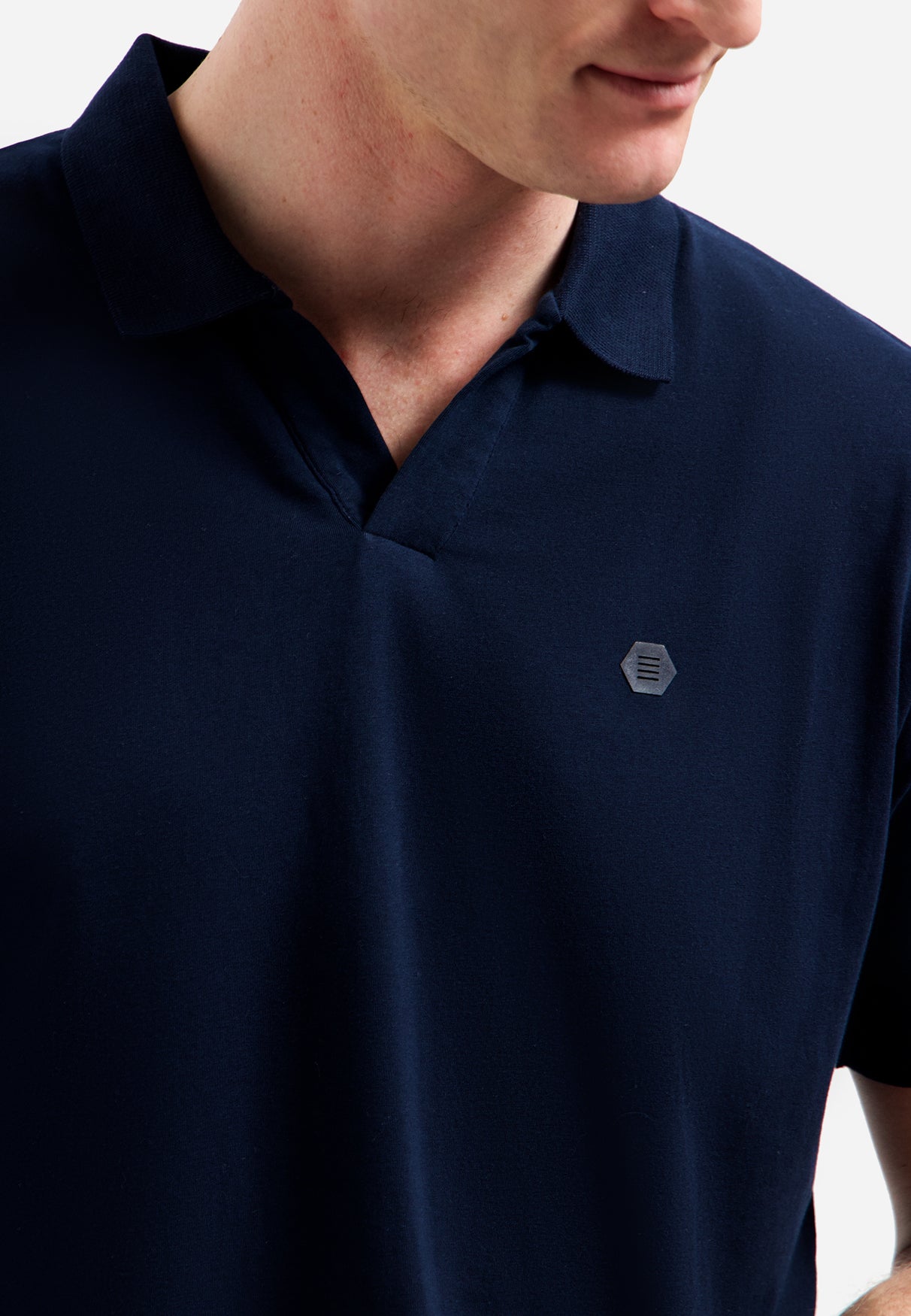 Polo shirt with V-neck | Night