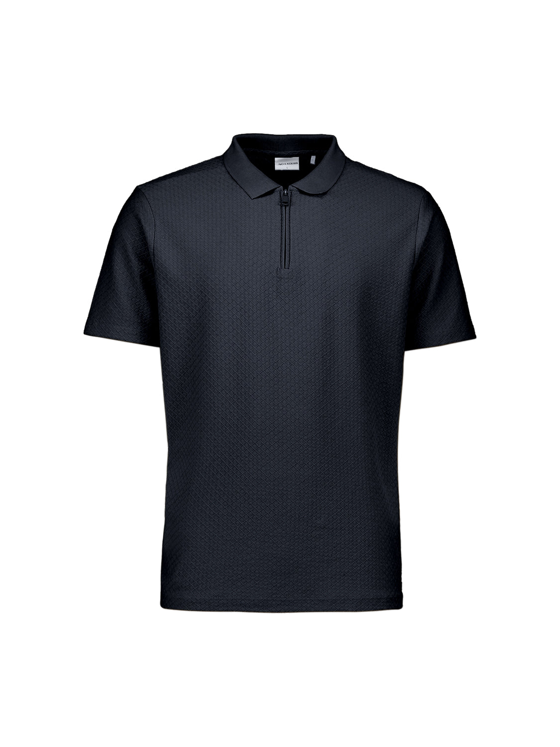 Jacquard-Poloshirt mit Reißverschluss | Night