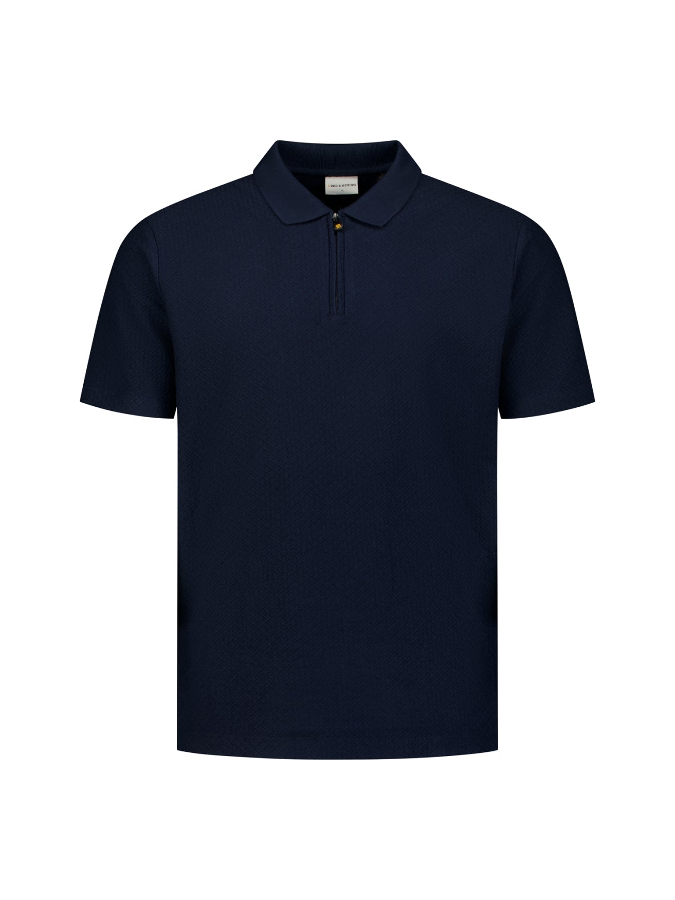 Jacquard-Poloshirt mit Reißverschluss | Night
