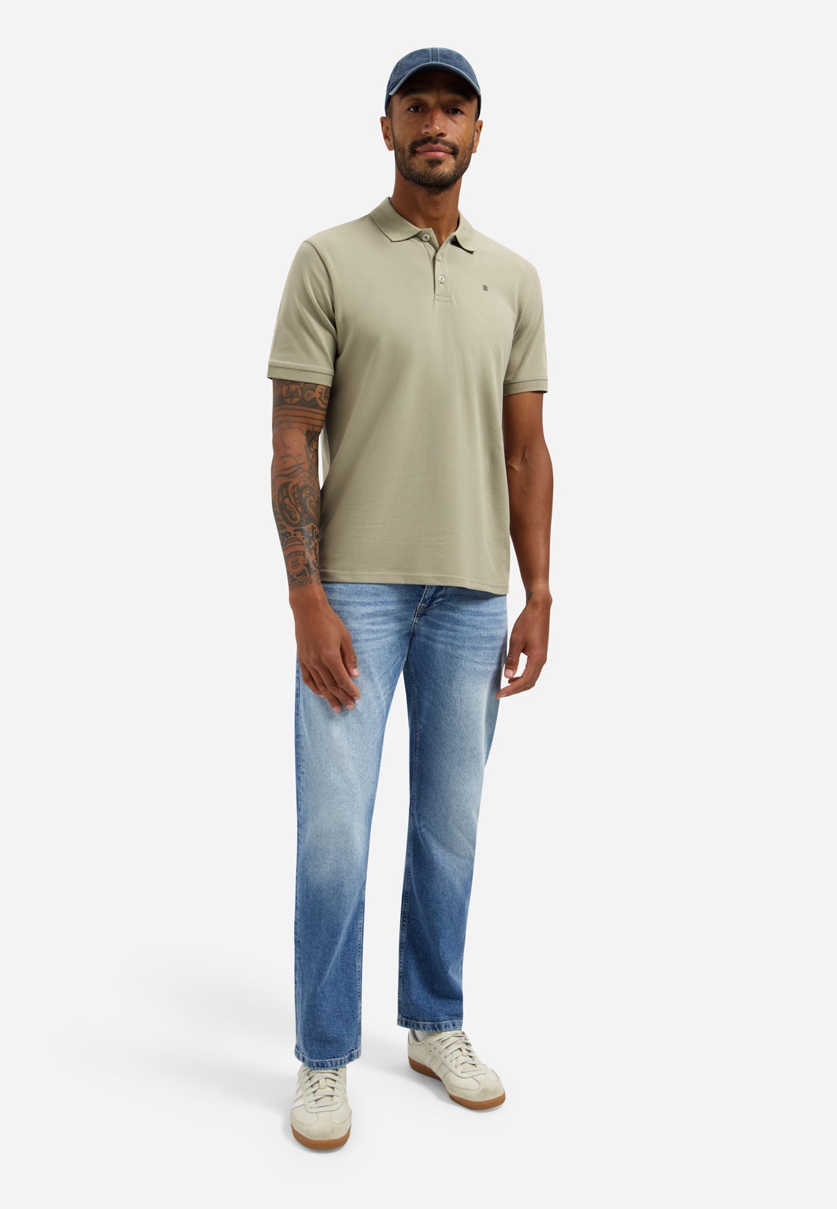 Basic-Poloshirt | Taupe