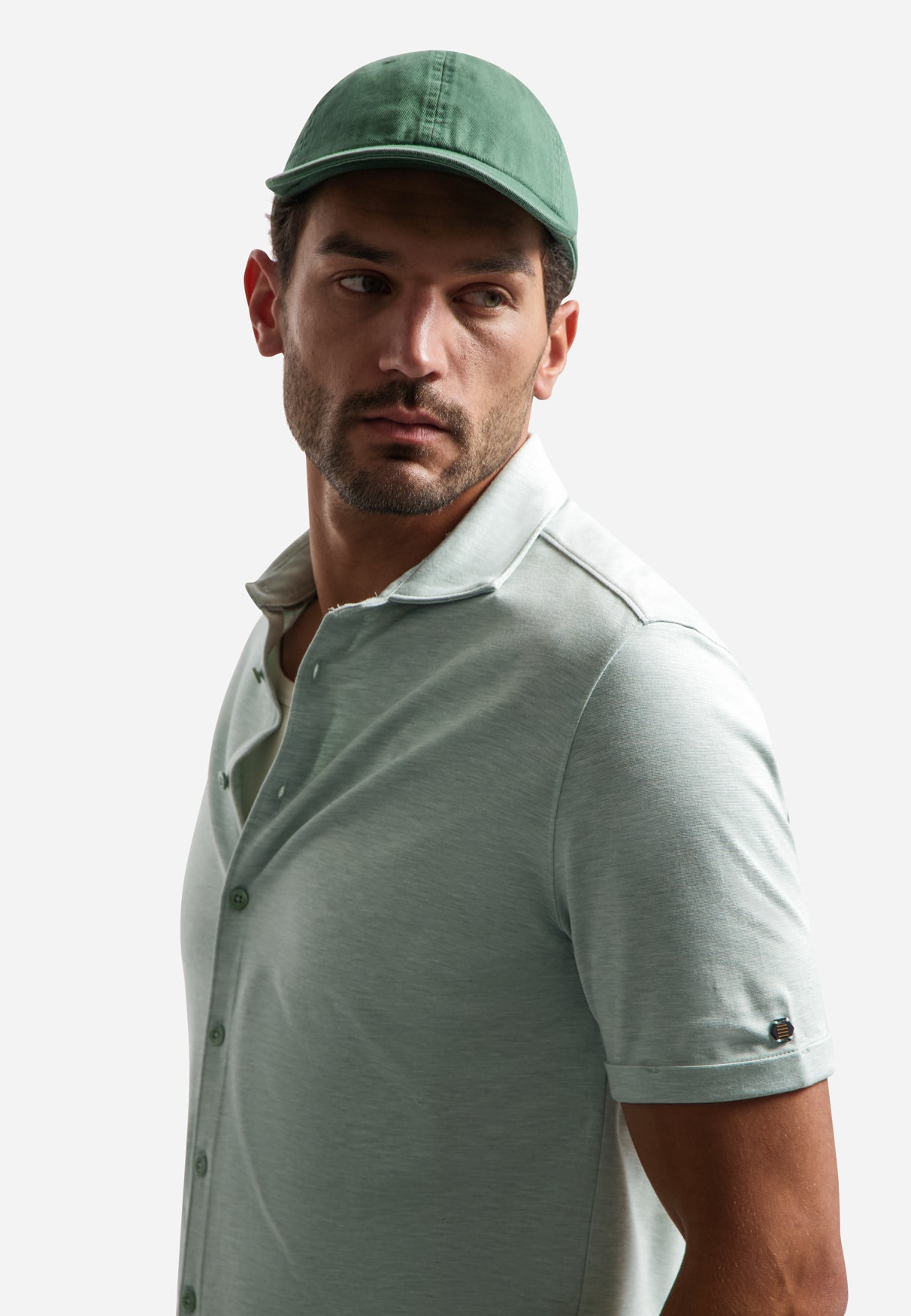 Poloshirt mit Knöpfen | Seagreen