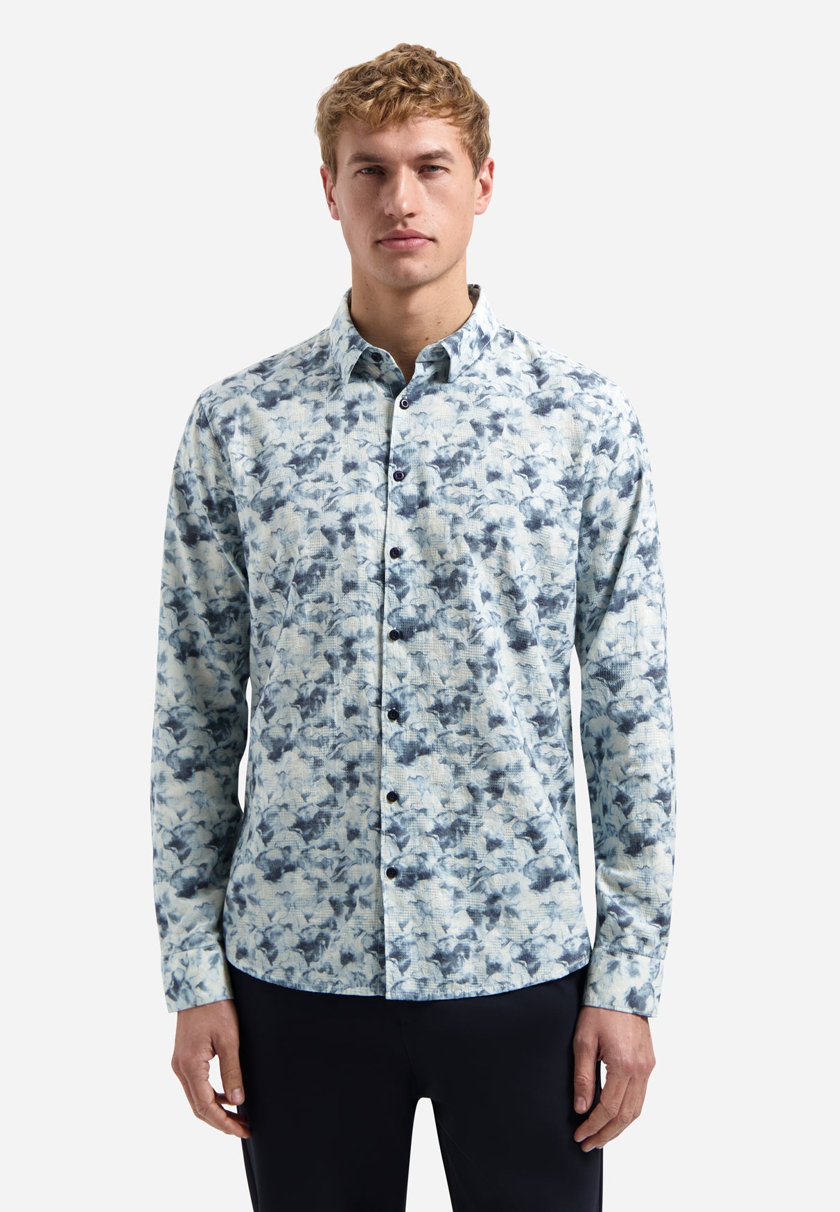 Shirt with floral print | Blue