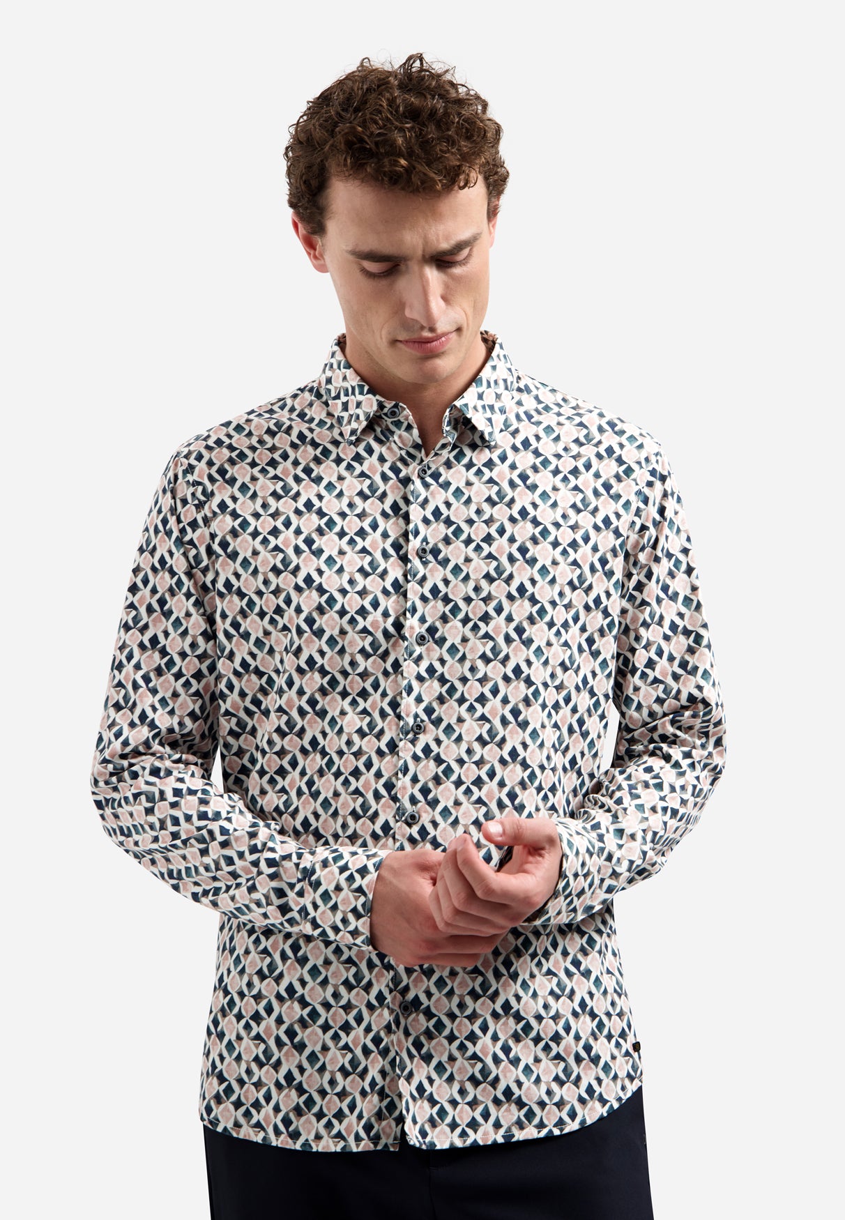 All-over print shirt | Light Mauve
