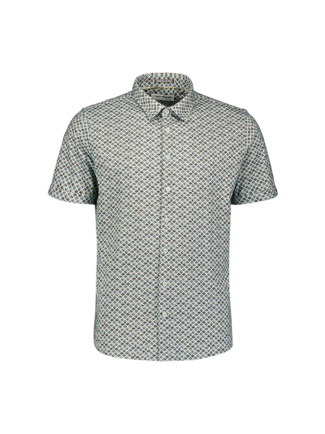 Printed shirt with short sleeves | Green