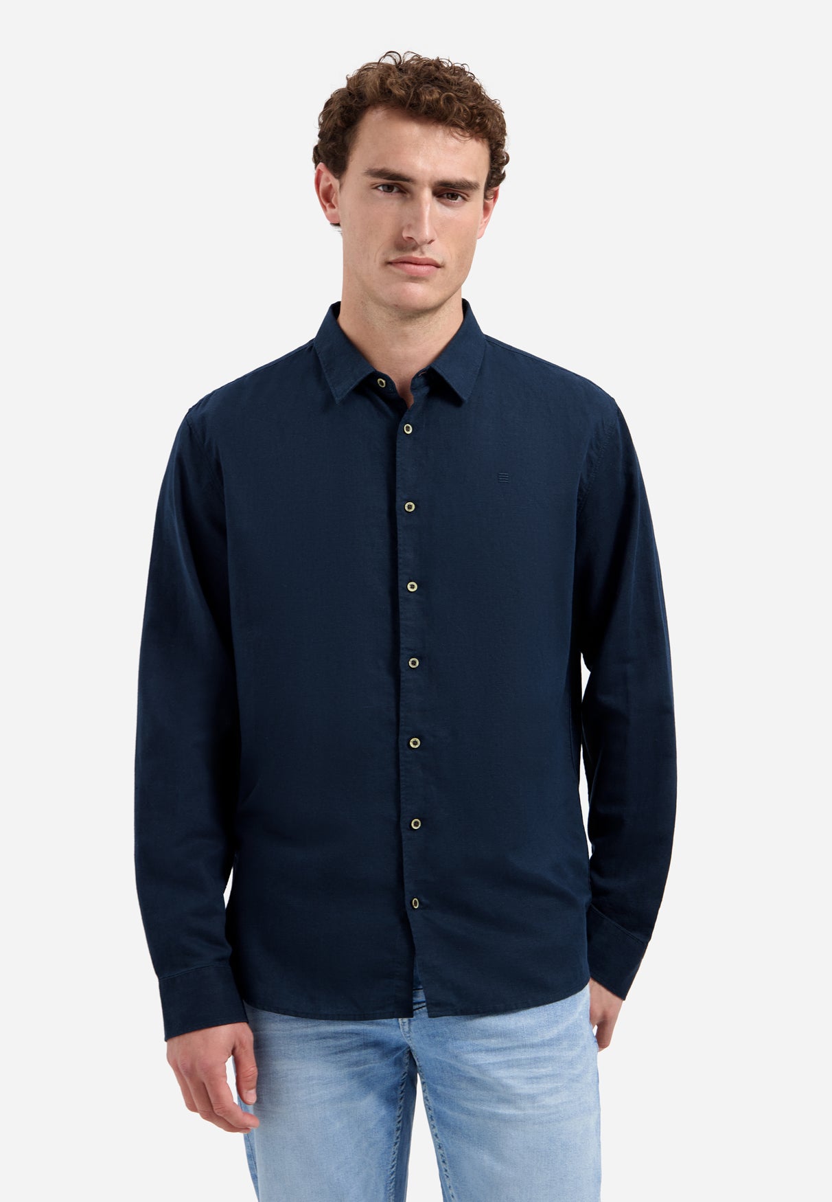 Linen blend shirt | Night
