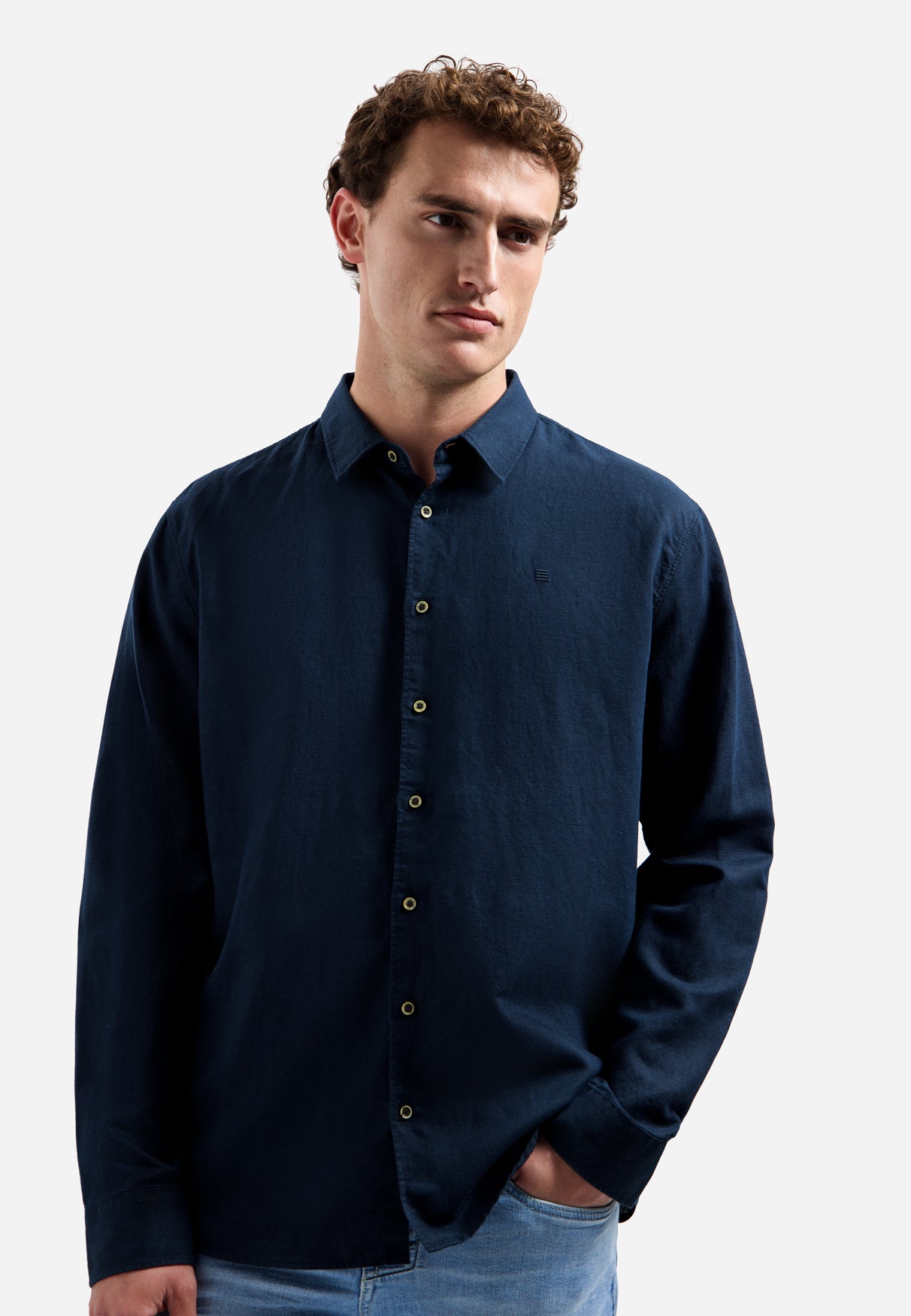 Linen blend shirt | Night