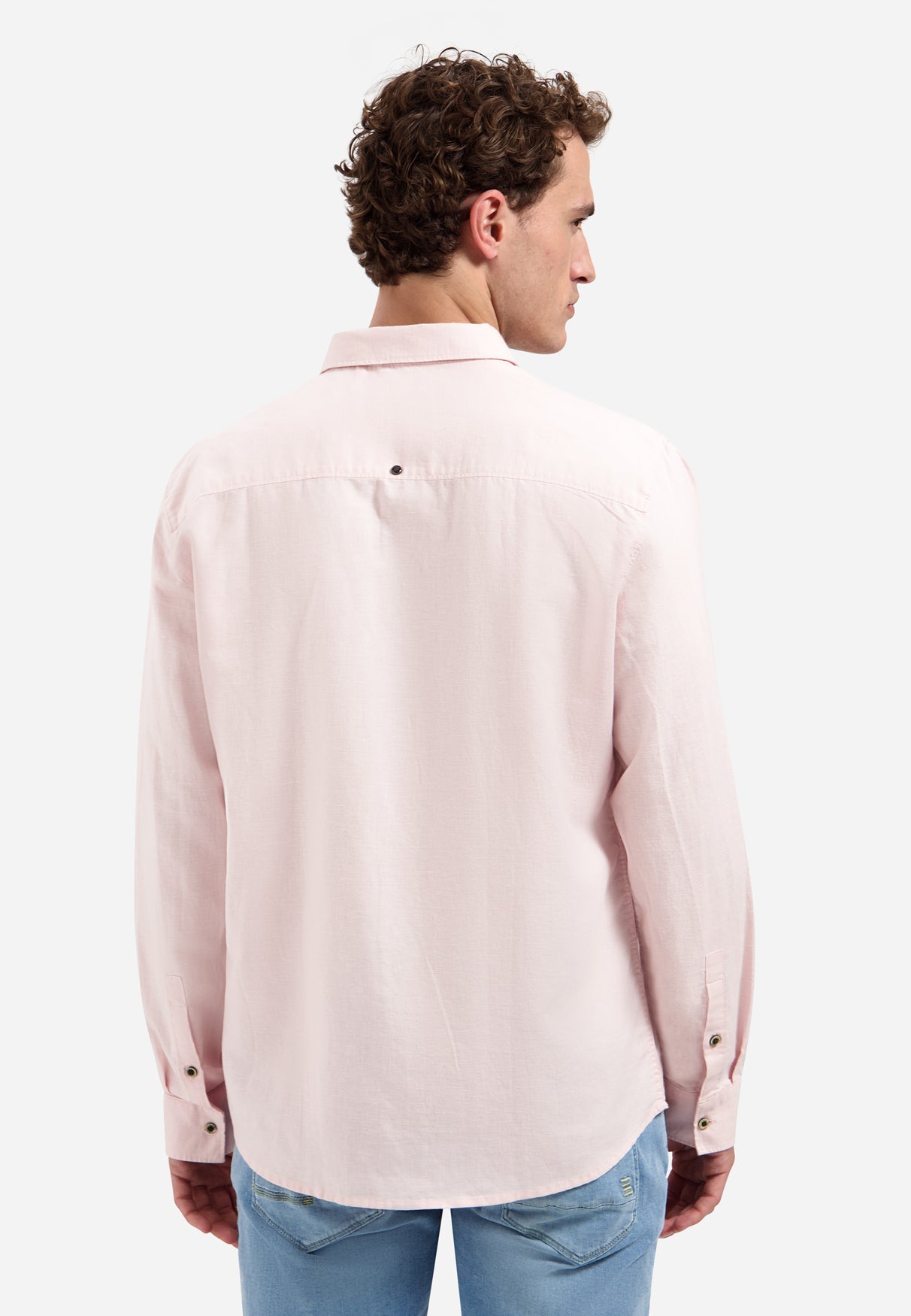 Linen blend shirt | Soft Pink