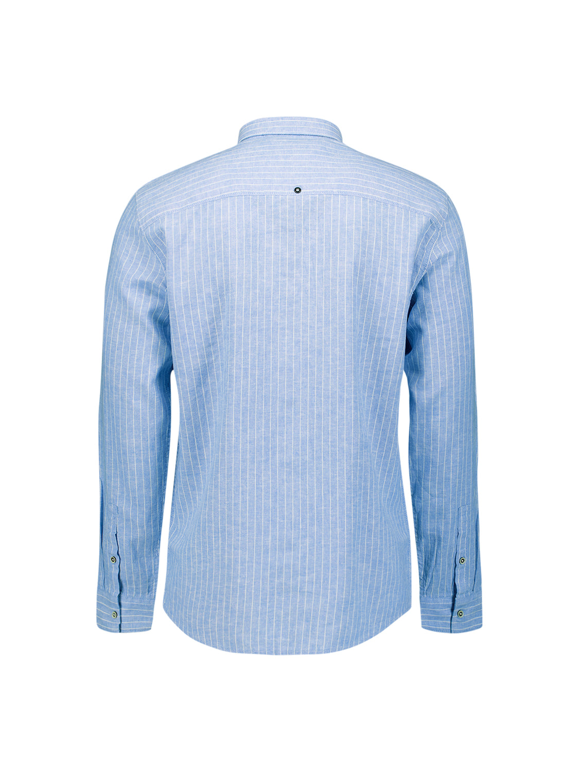 Hemd aus Leinenmischung mit feinen Streifen | Blue