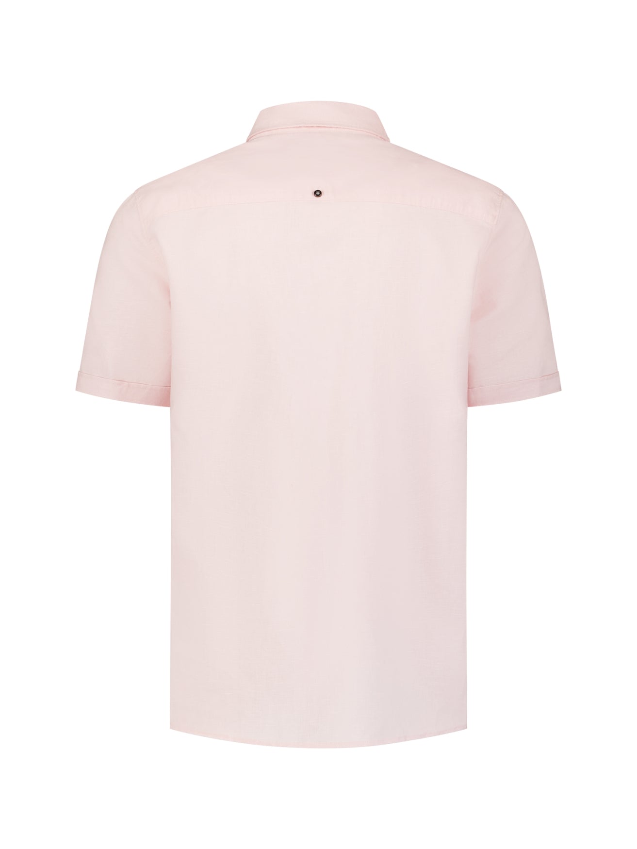 Kurzärmeliges Hemd aus Leinenmischung | Soft Pink