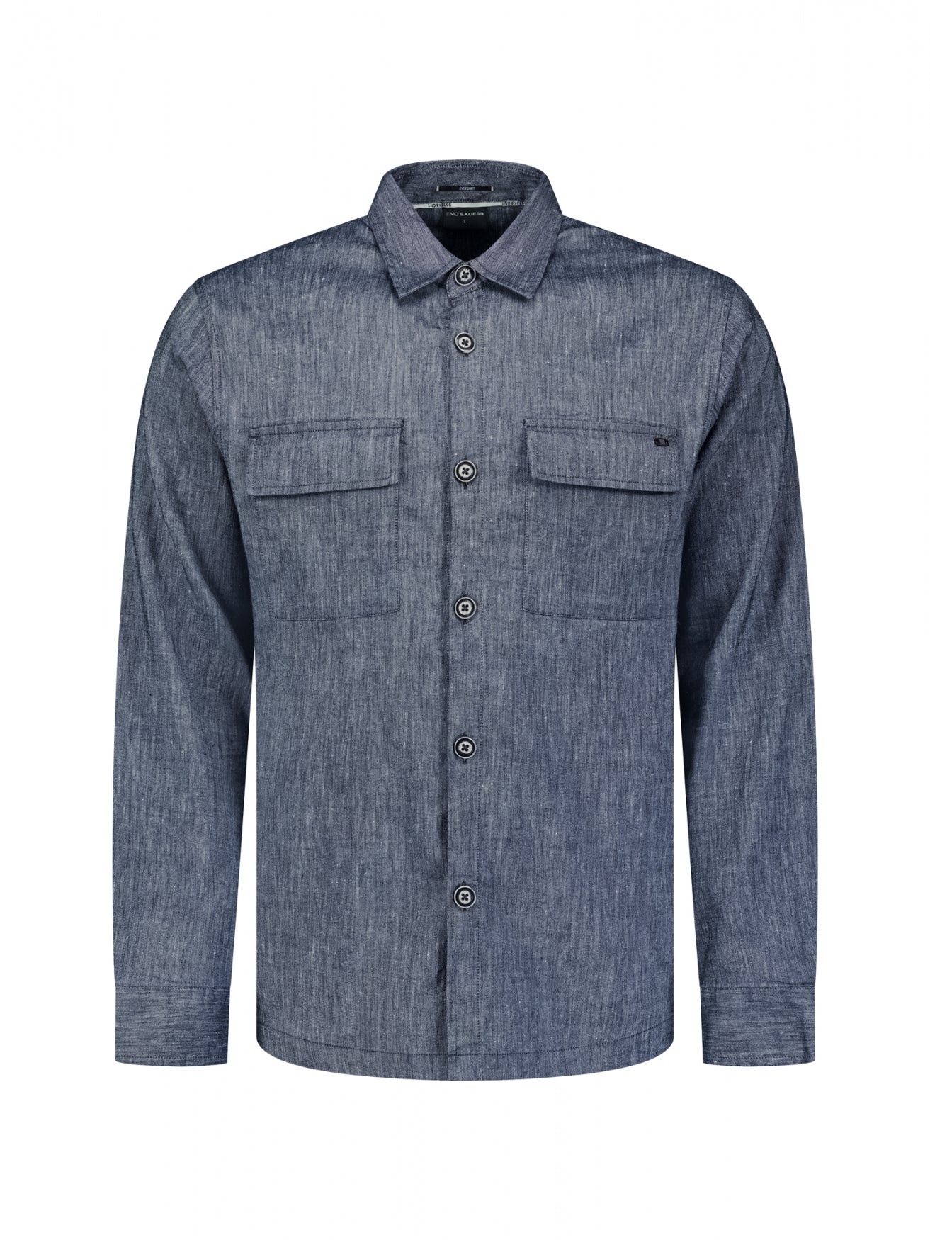 Zweifarbiges Leinen-Overshirt. | Night
