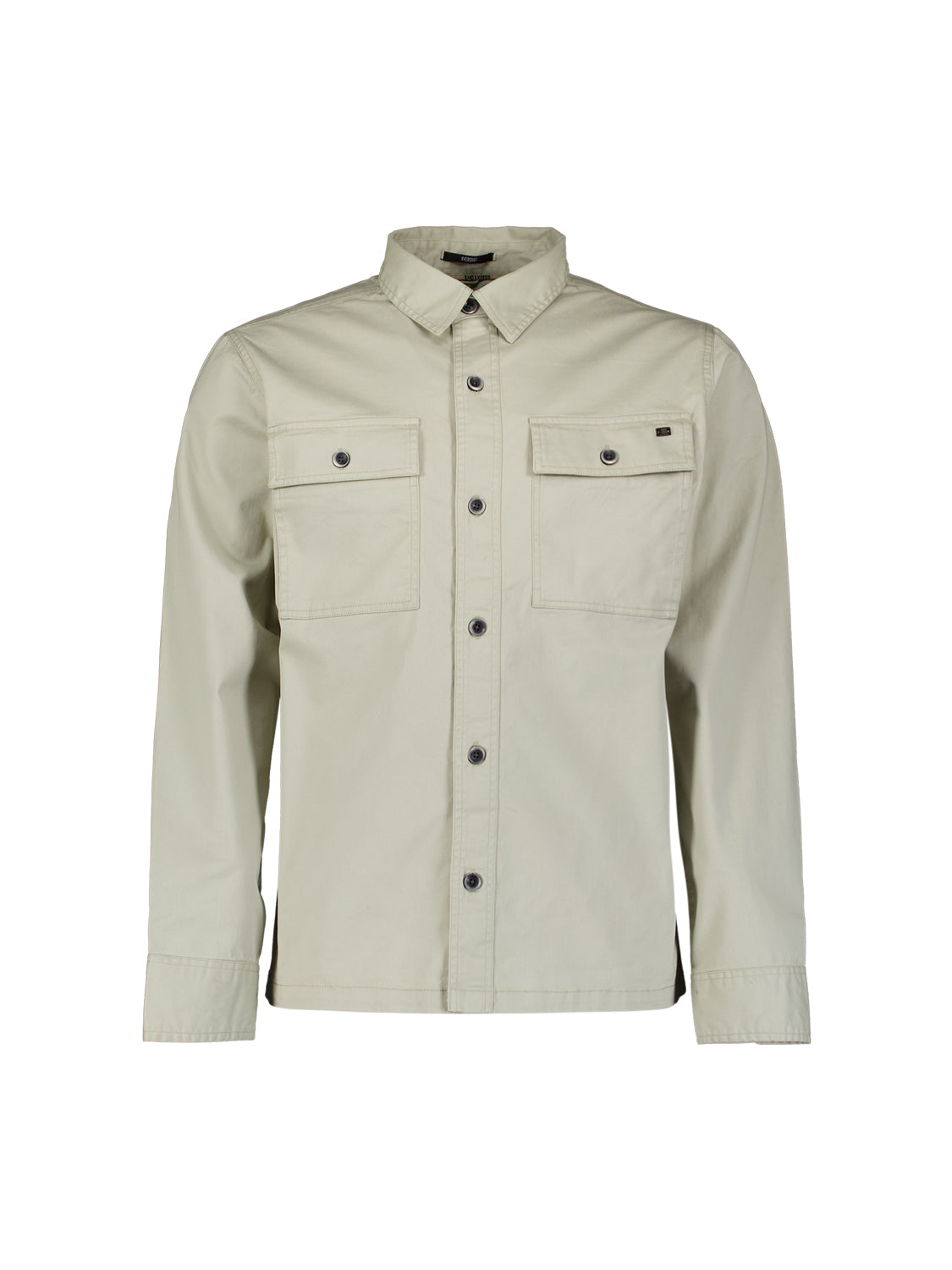 Twill-Stretch-Overshirt. | Light Moss