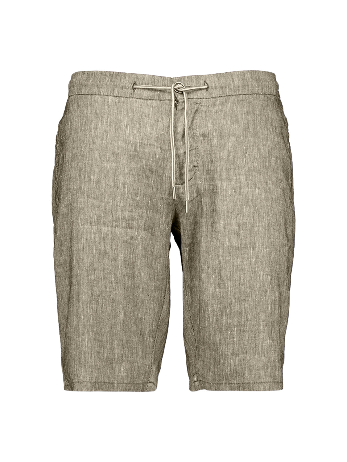 Chino shorts with linen | Taupe