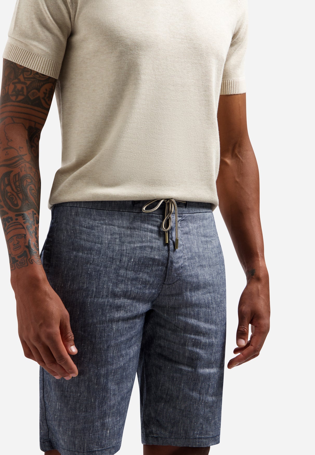 Linen-blend chino shorts | Night