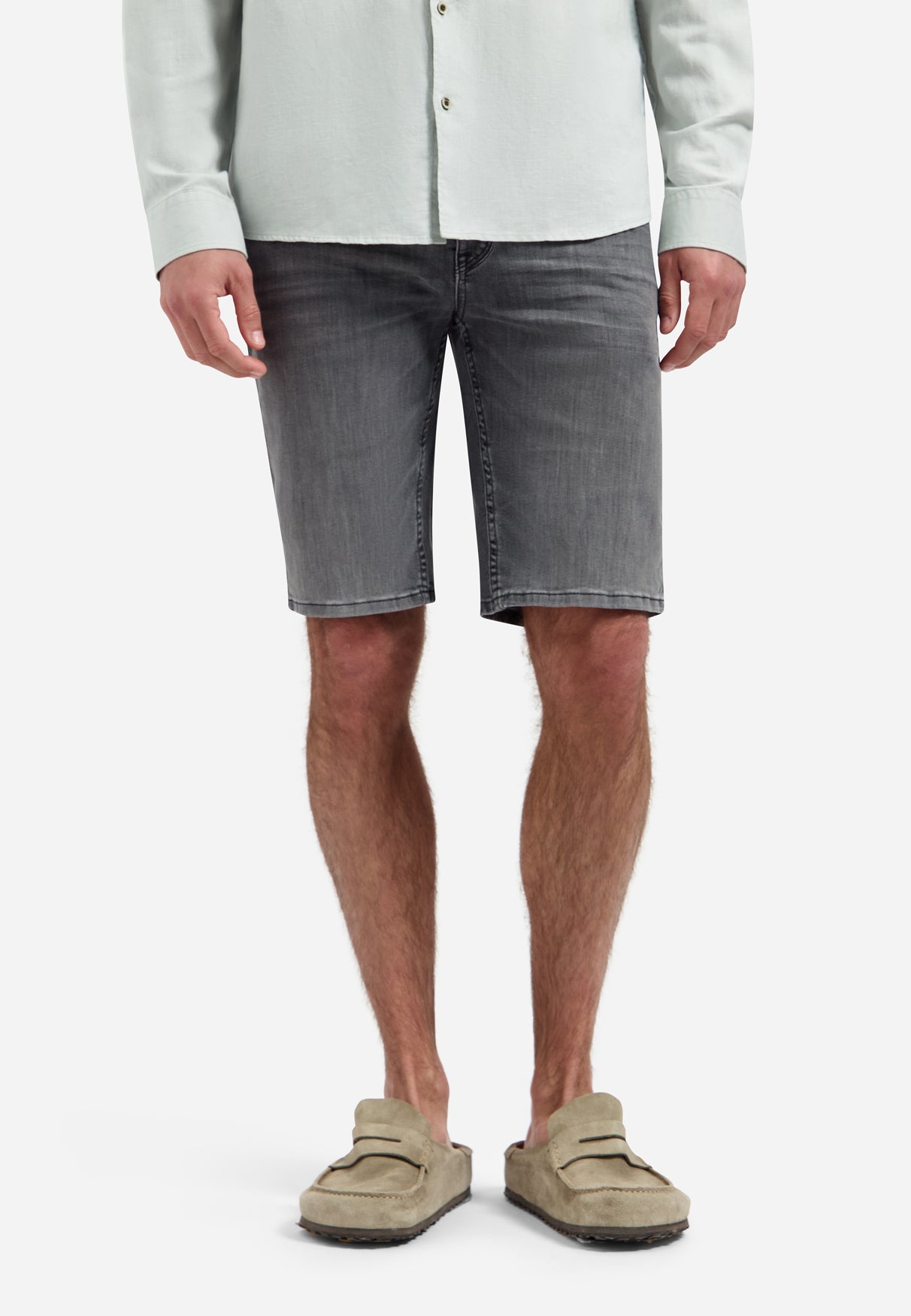 Denim shorts | Grey Denim