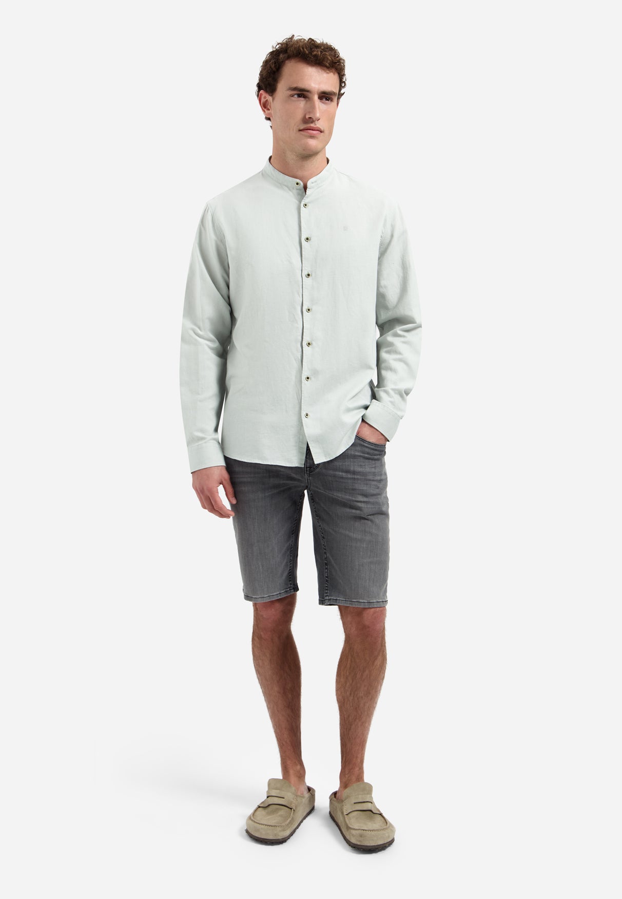 Denim shorts | Grey Denim