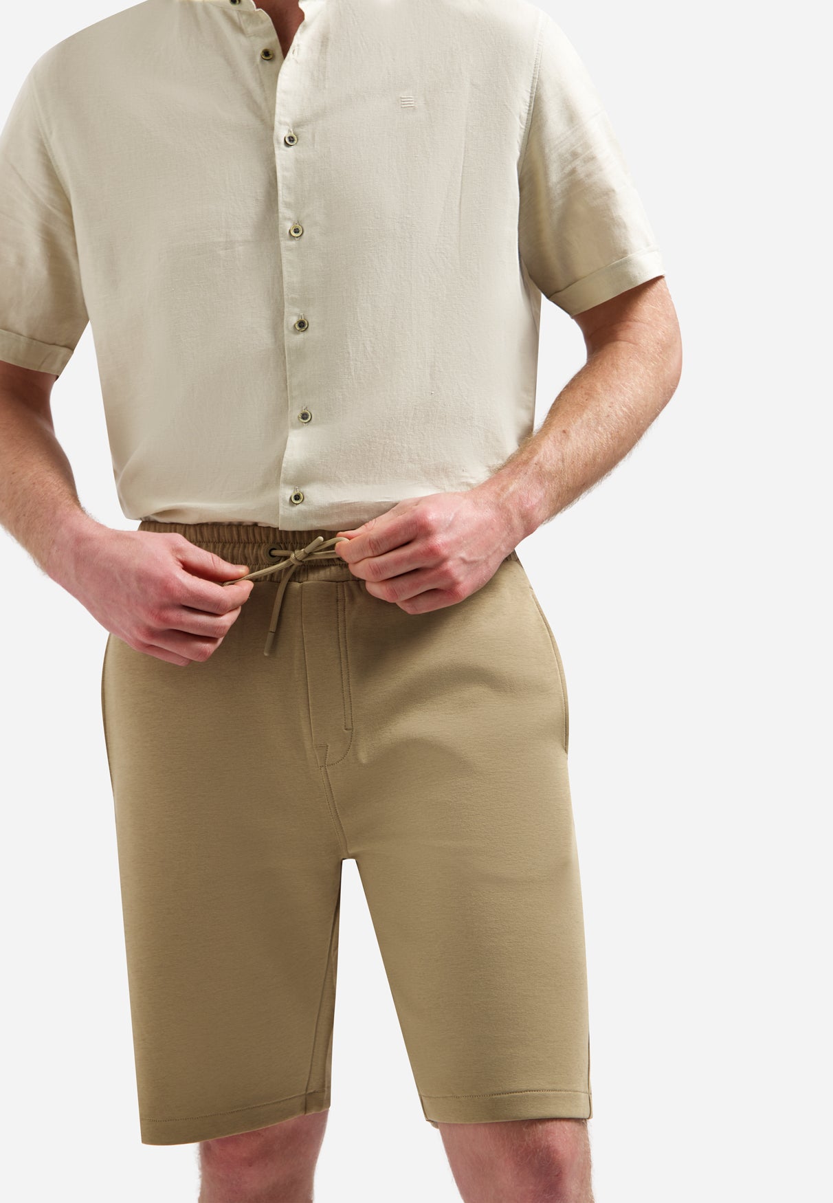 Interlock-Jersey-Shorts | Taupe