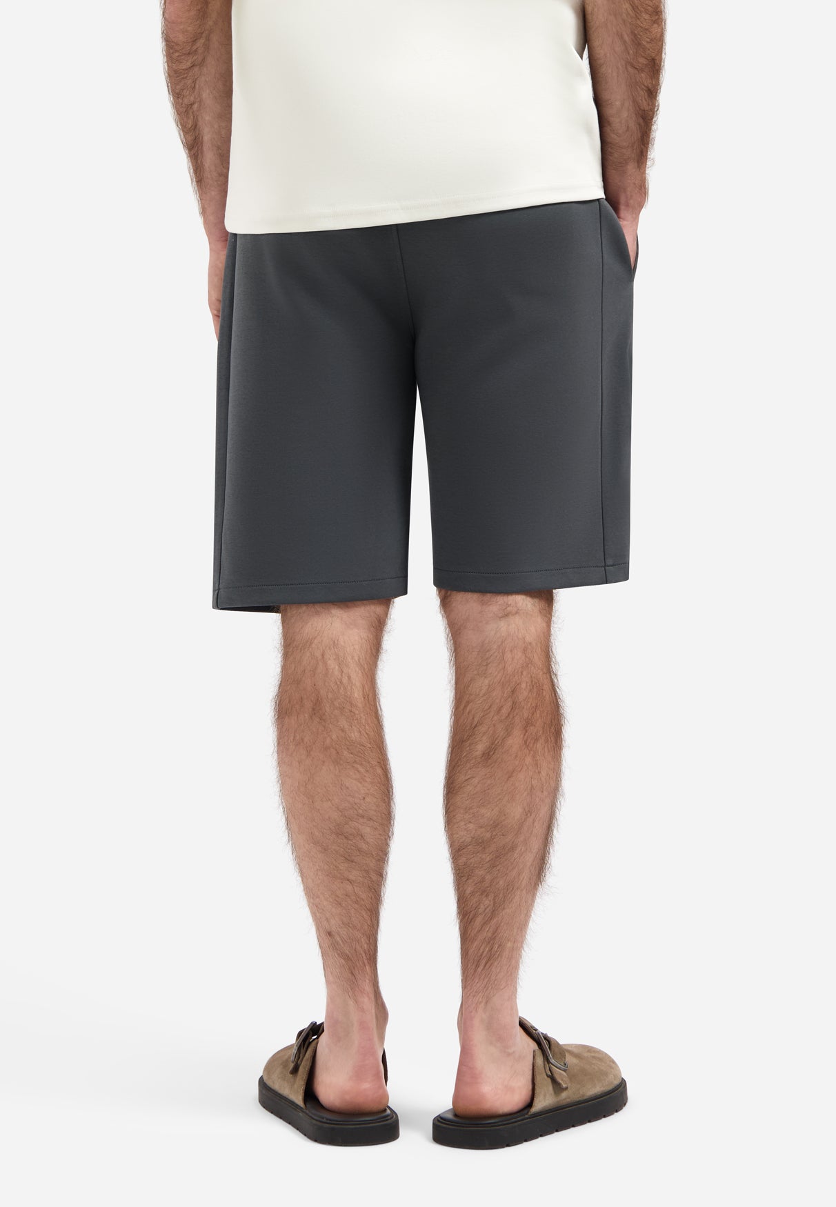 Interlock jersey shorts | Dark Steel