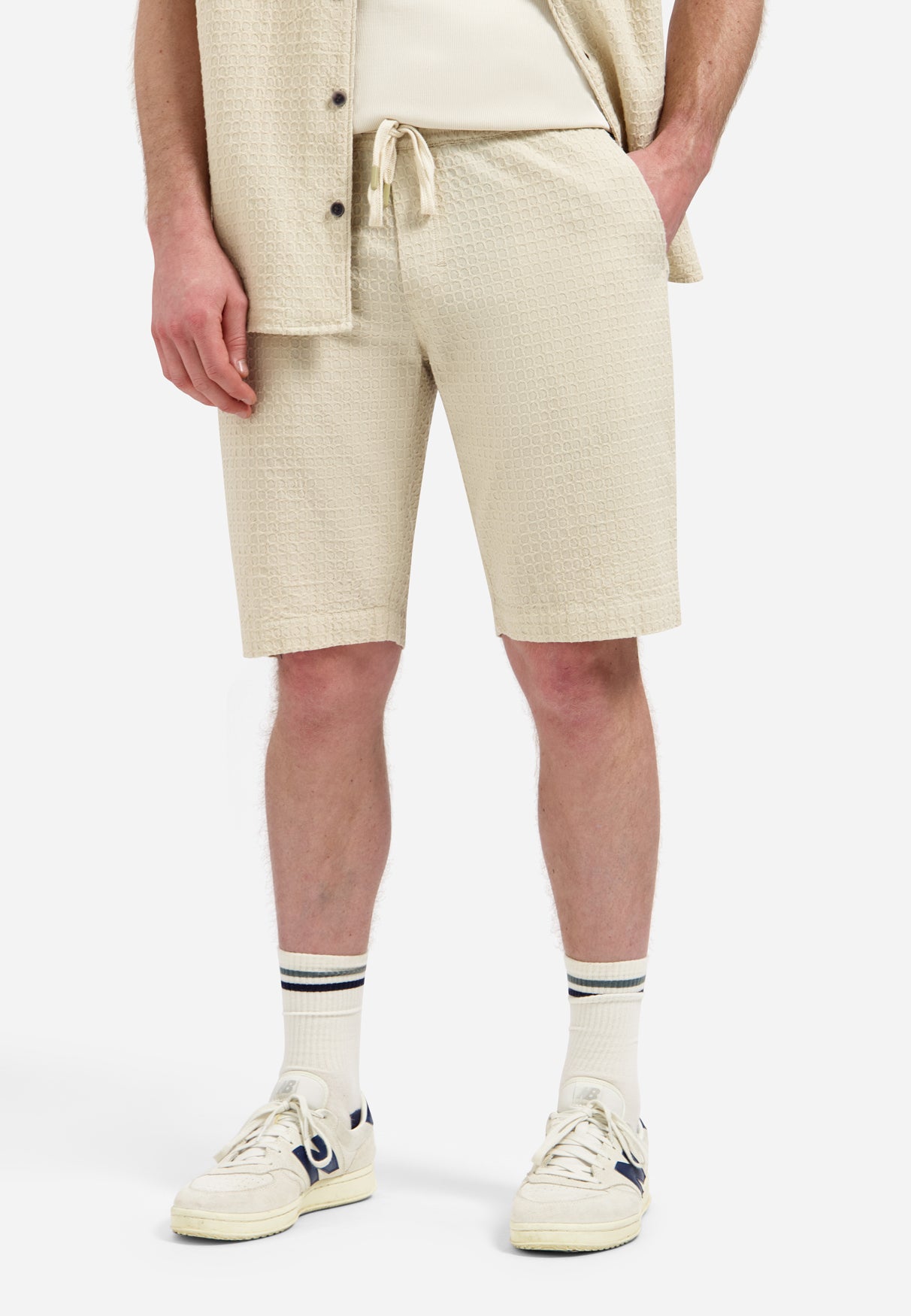 Jacquard chino shorts | Desert