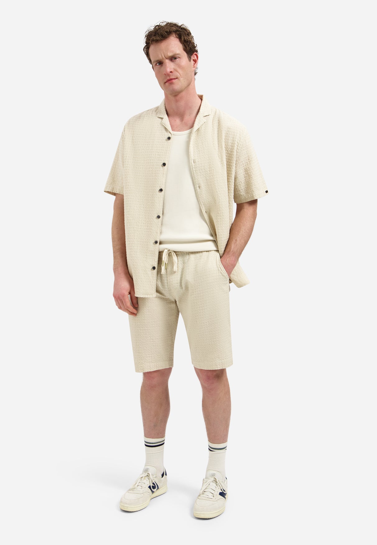 Jacquard chino shorts | Desert