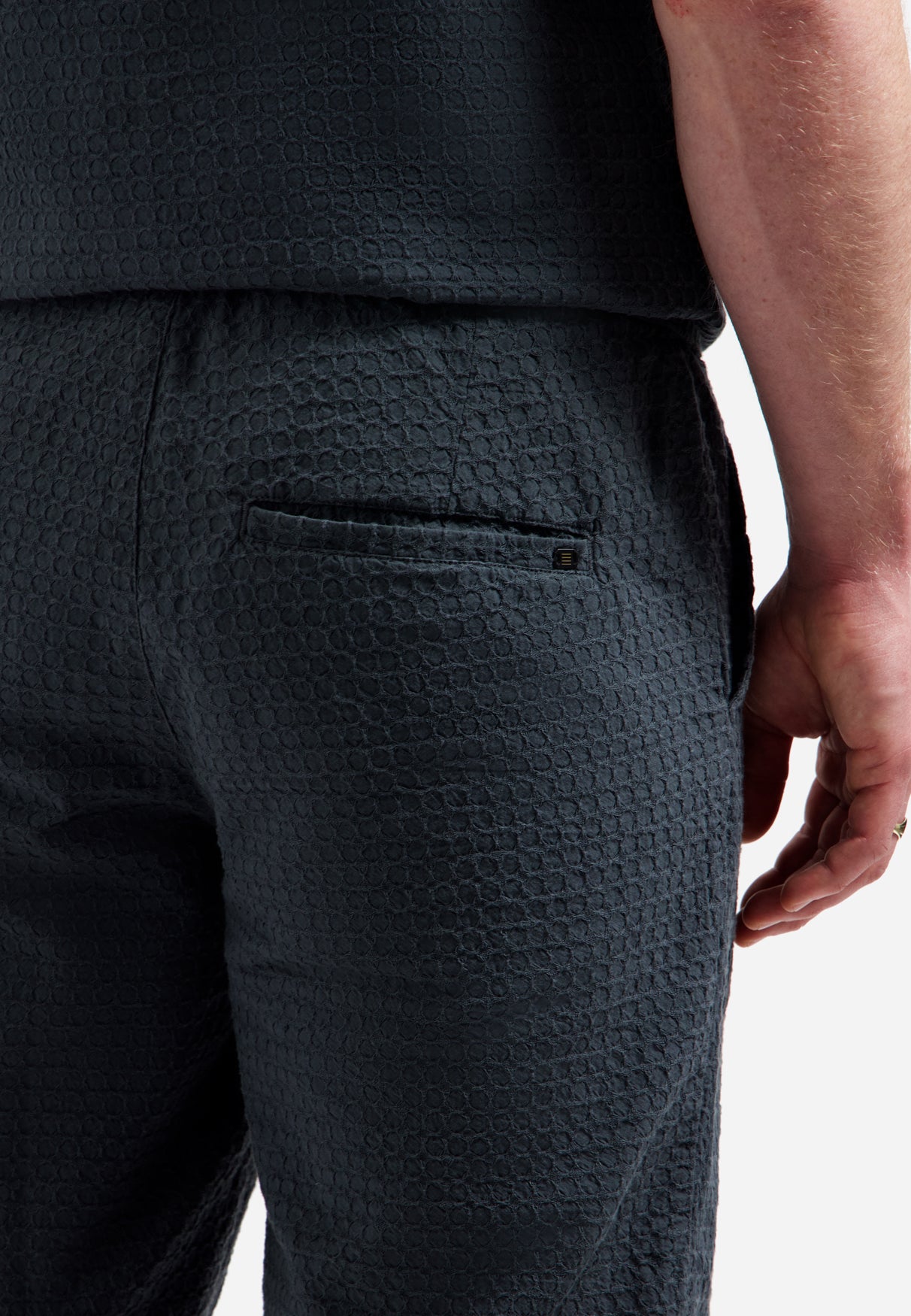Jacquard chino shorts | Dark Steel