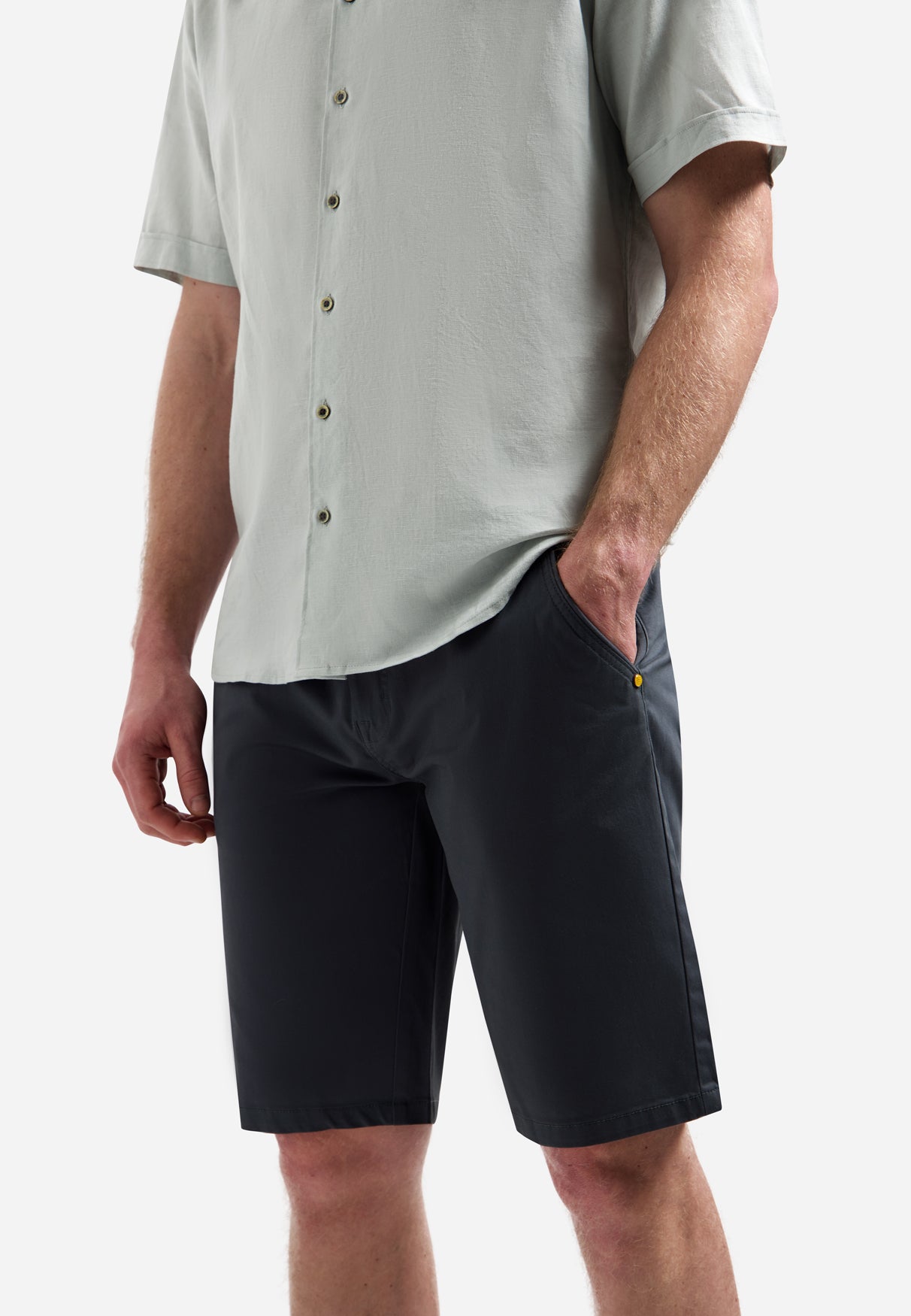 Stretch-Chinoshorts | Dark Steel