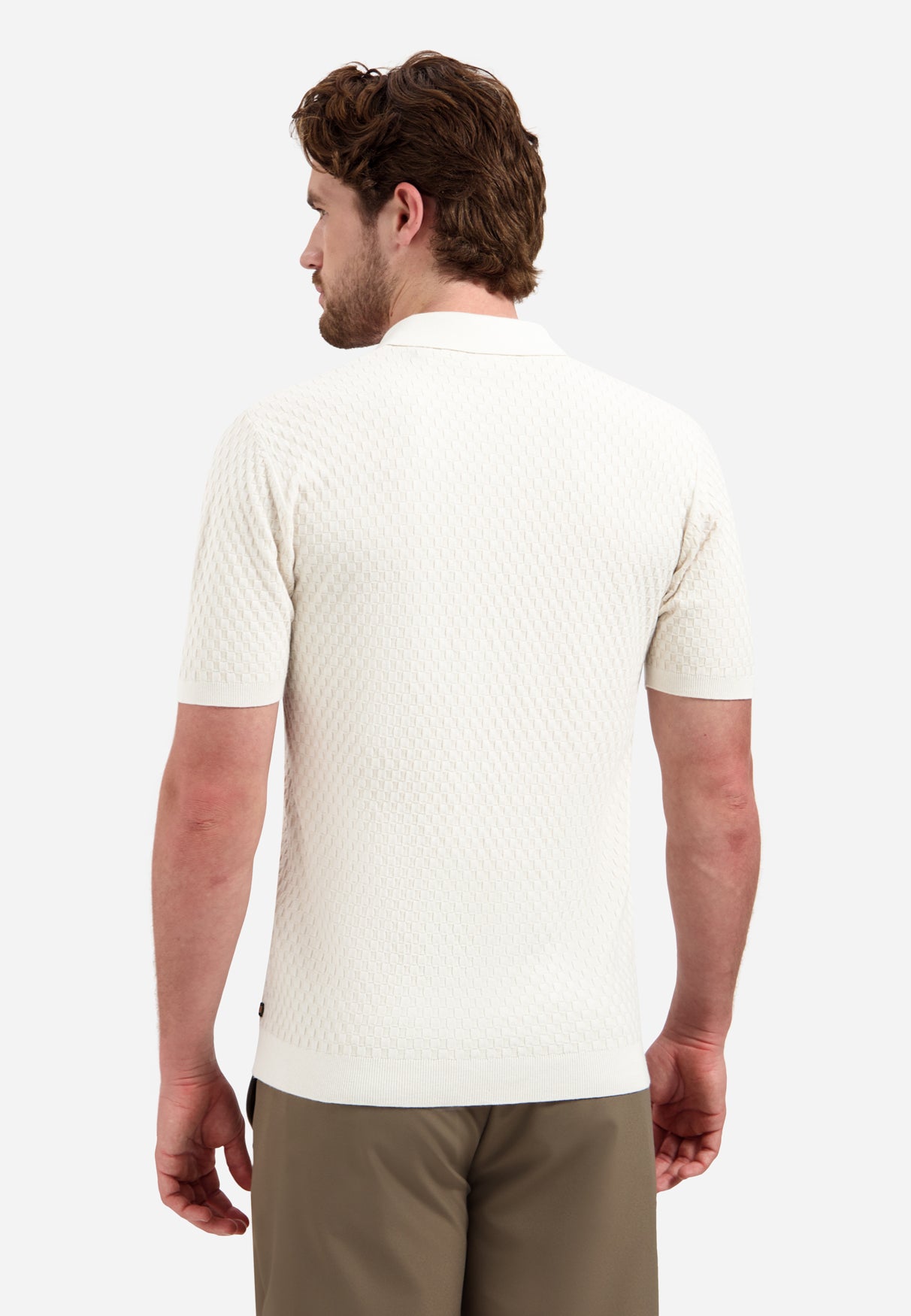Gestreiftes T-Shirt mit Rundhalsausschnitt und kurzen Ärmeln | White
