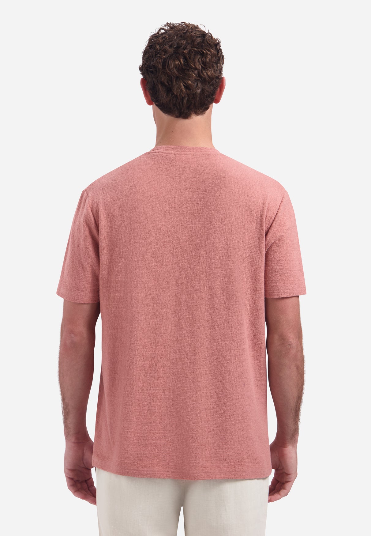 Short-sleeve crewneck T-shirt | Coral