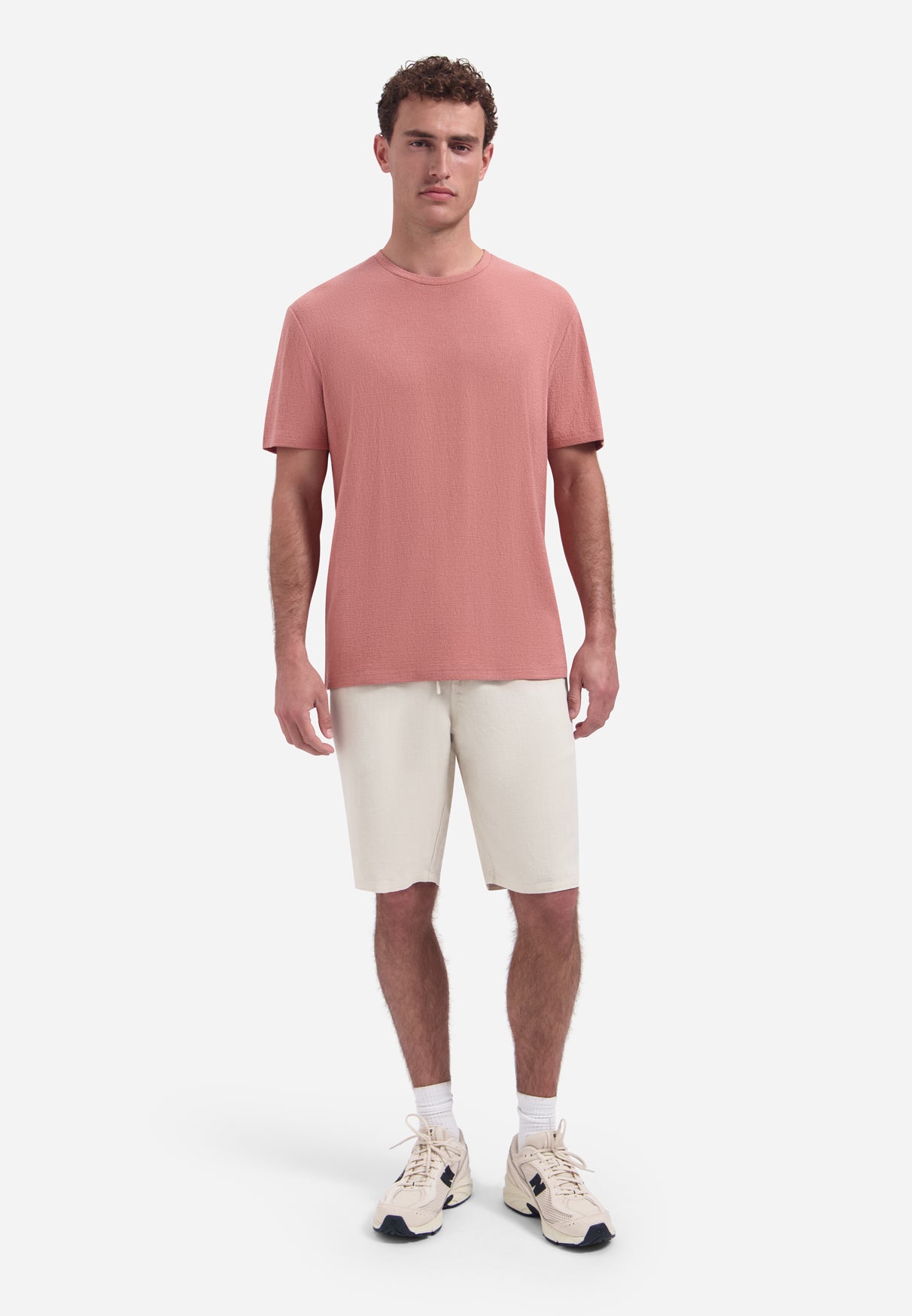 Short-sleeve crewneck T-shirt | Coral