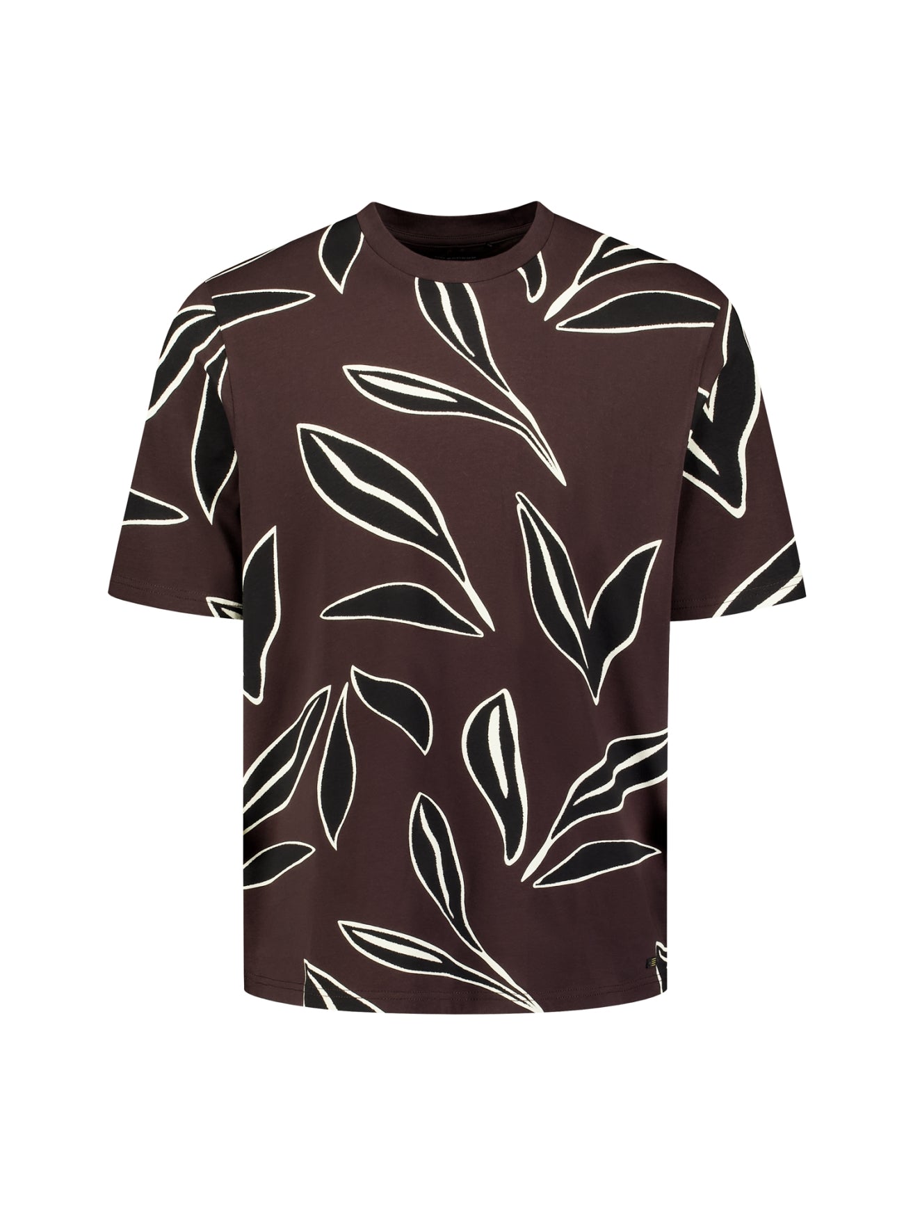T-Shirt mit kurzen Ärmeln und Aufdruck | Dark Brown