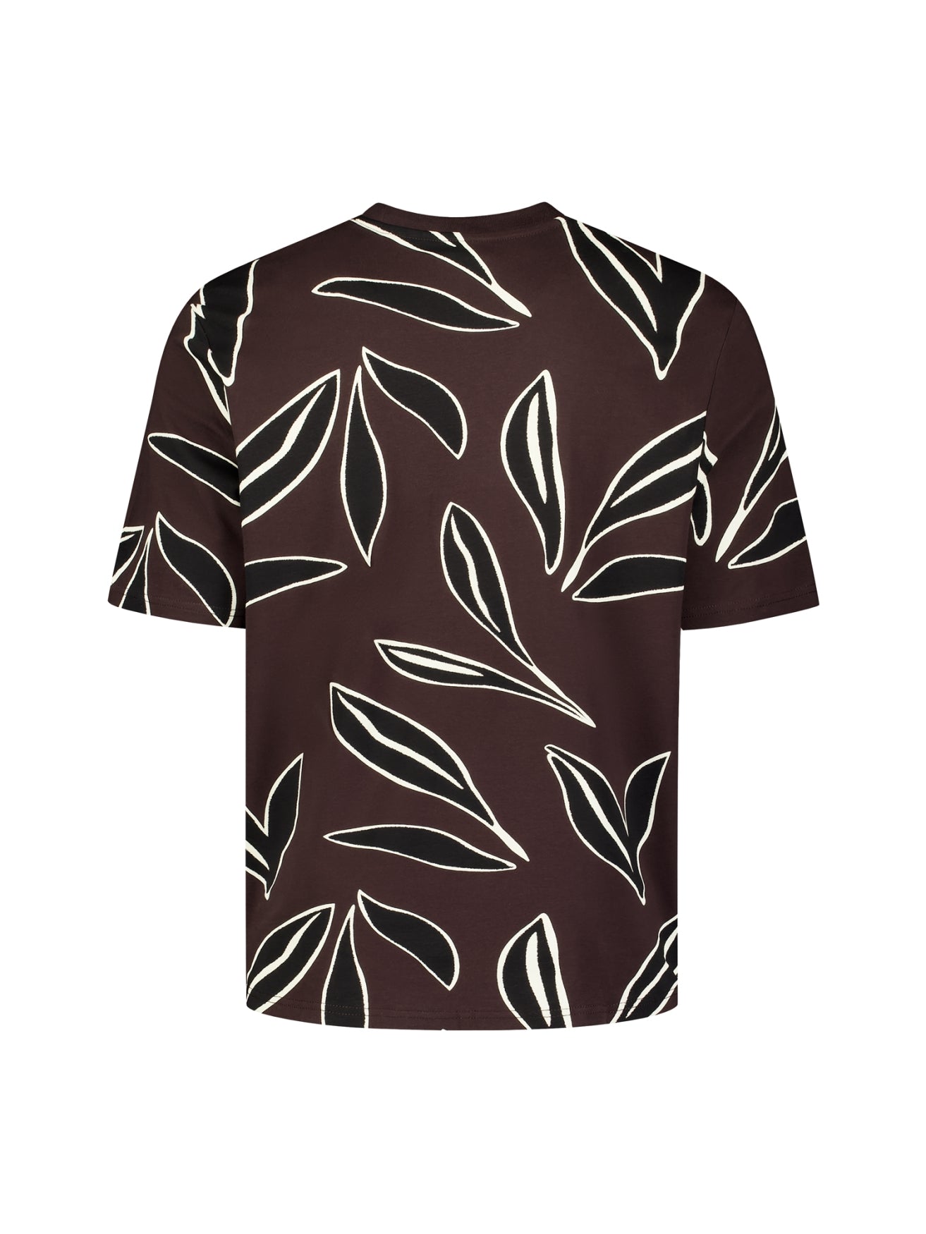 T-Shirt mit kurzen Ärmeln und Aufdruck | Dark Brown
