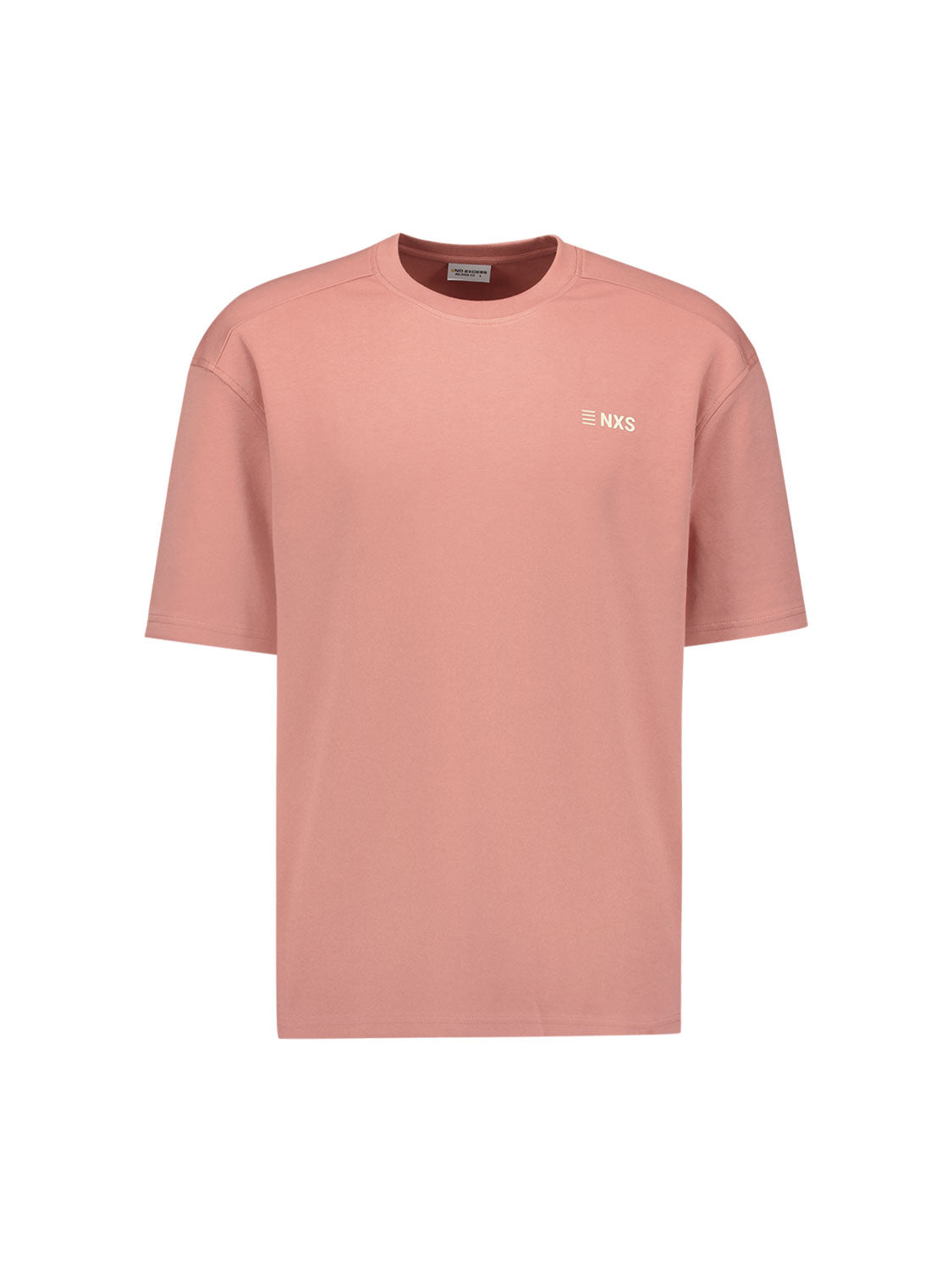 Kurzärmeliges T-Shirt mit Rundhalsausschnitt und Rückenprint | Coral