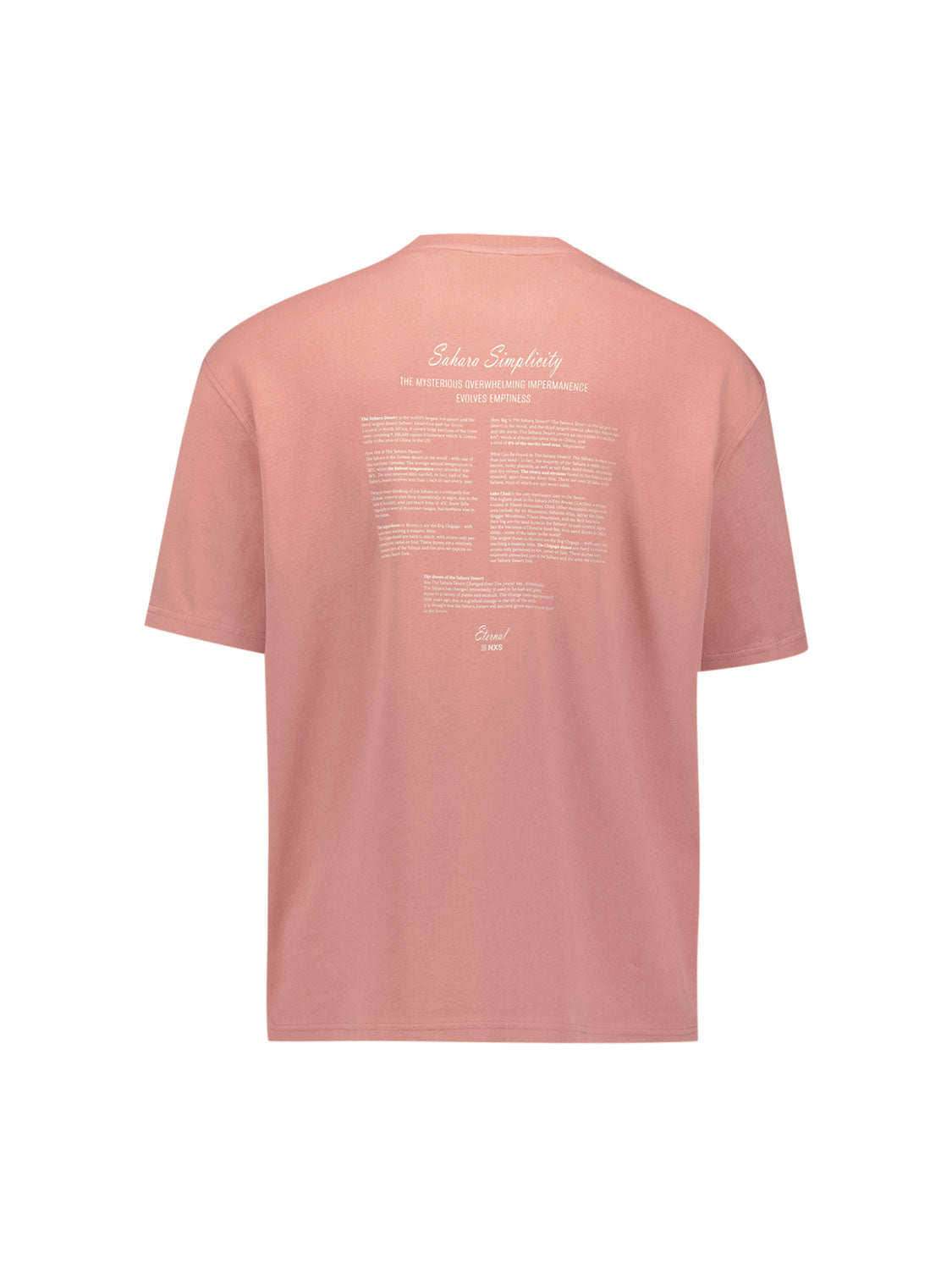 Kurzärmeliges T-Shirt mit Rundhalsausschnitt und Rückenprint | Coral