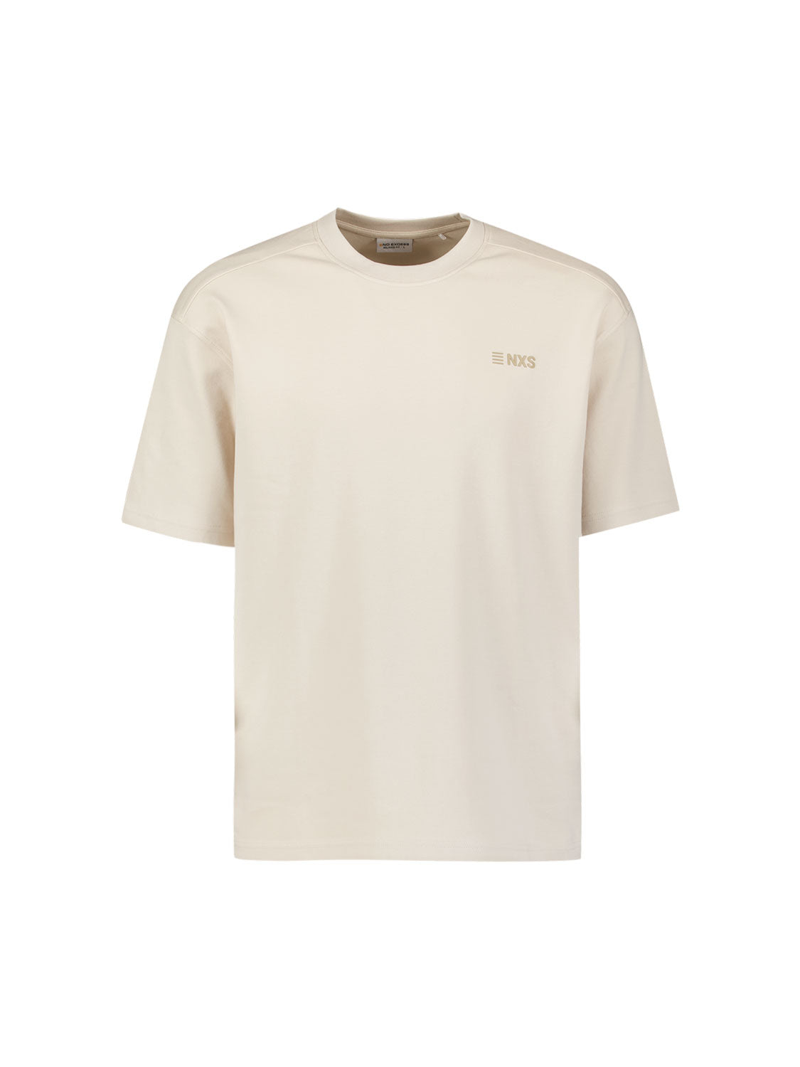 Kurzärmeliges T-Shirt mit Rundhalsausschnitt und Rückenaufdruck | Stone
