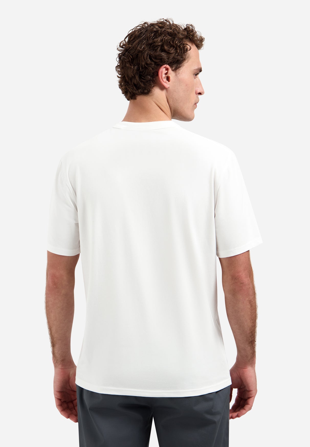 Gestreiftes T-Shirt mit Rundhalsausschnitt und kurzen Ärmeln | White