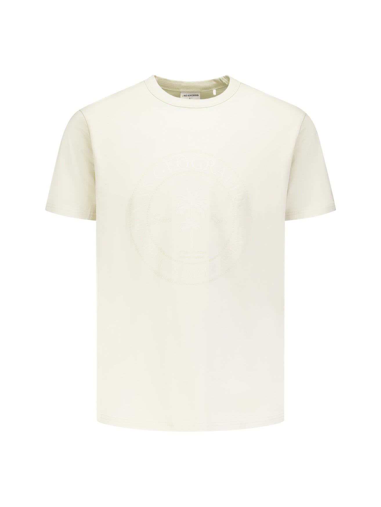 Gestreiftes T-Shirt mit Rundhalsausschnitt und kurzen Ärmeln | White